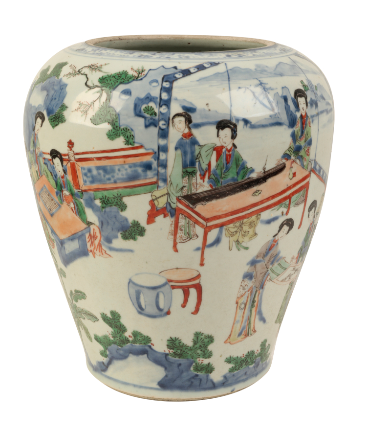 A CHINESE WUCAI VASE Transitional  3ae357