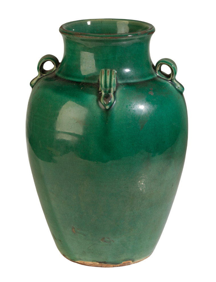 A GUANGDON GREEN GLAZED POTTERY