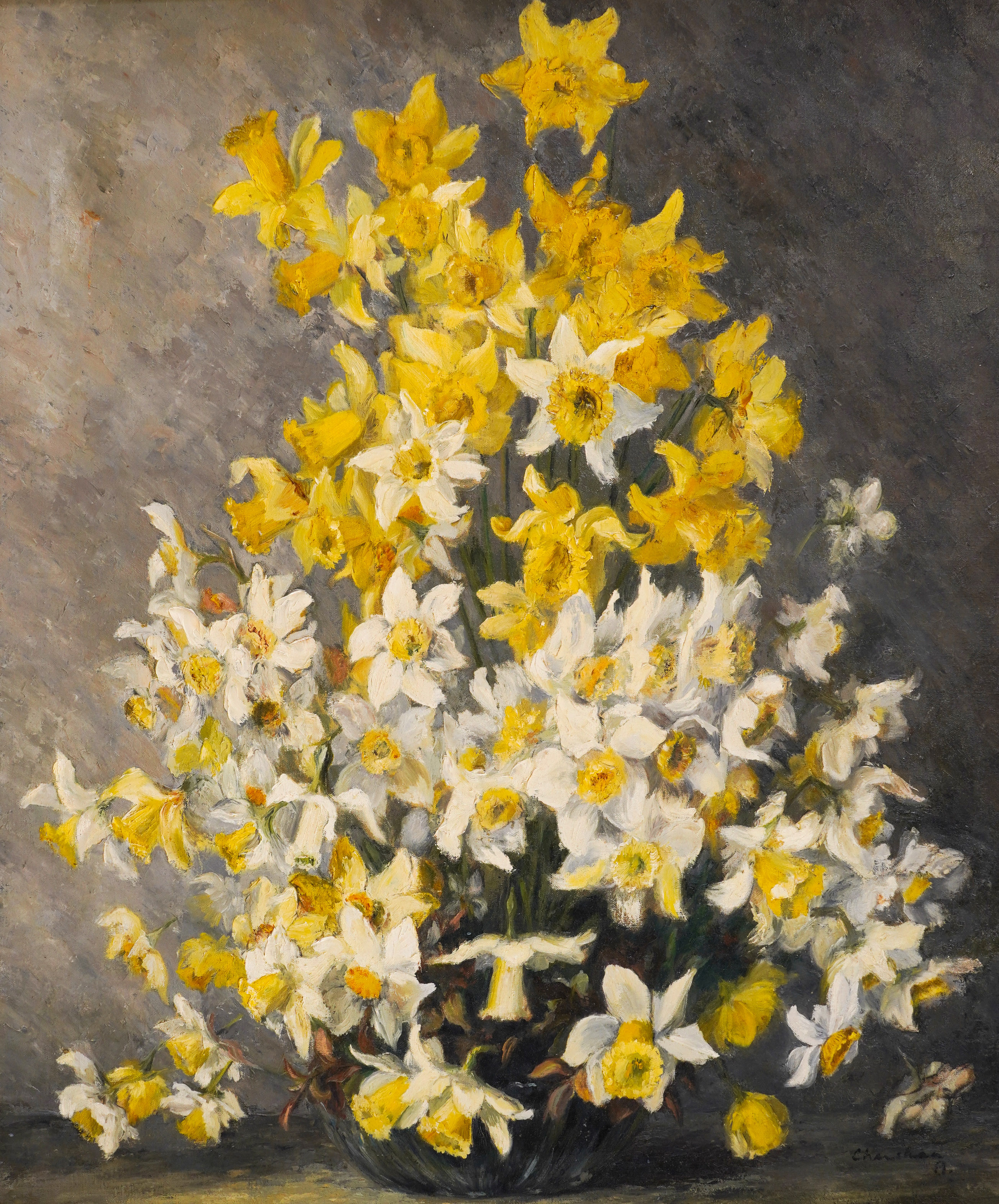 20TH CENTURY SCHOOL Still life of daffodils