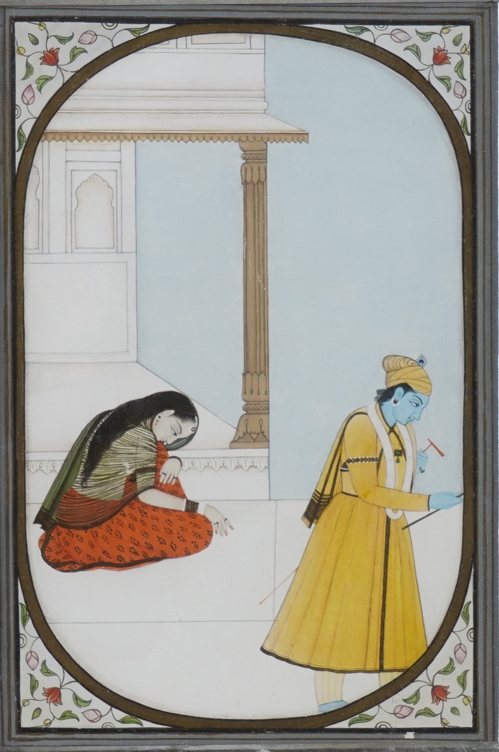 AN INDIAN PAINTING OF KRISHNA AND SUDAM
