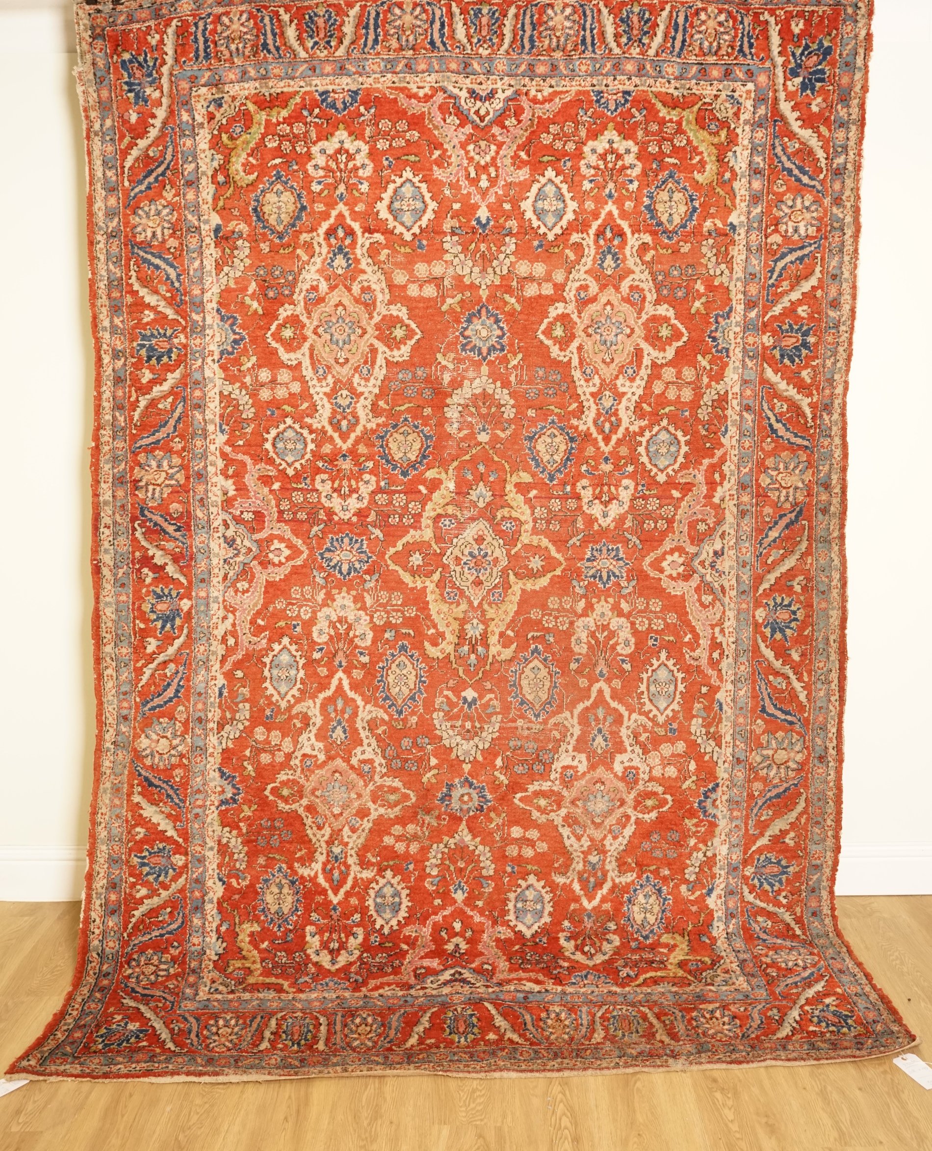 A MAHAL CARPET, PERSIAN The madder