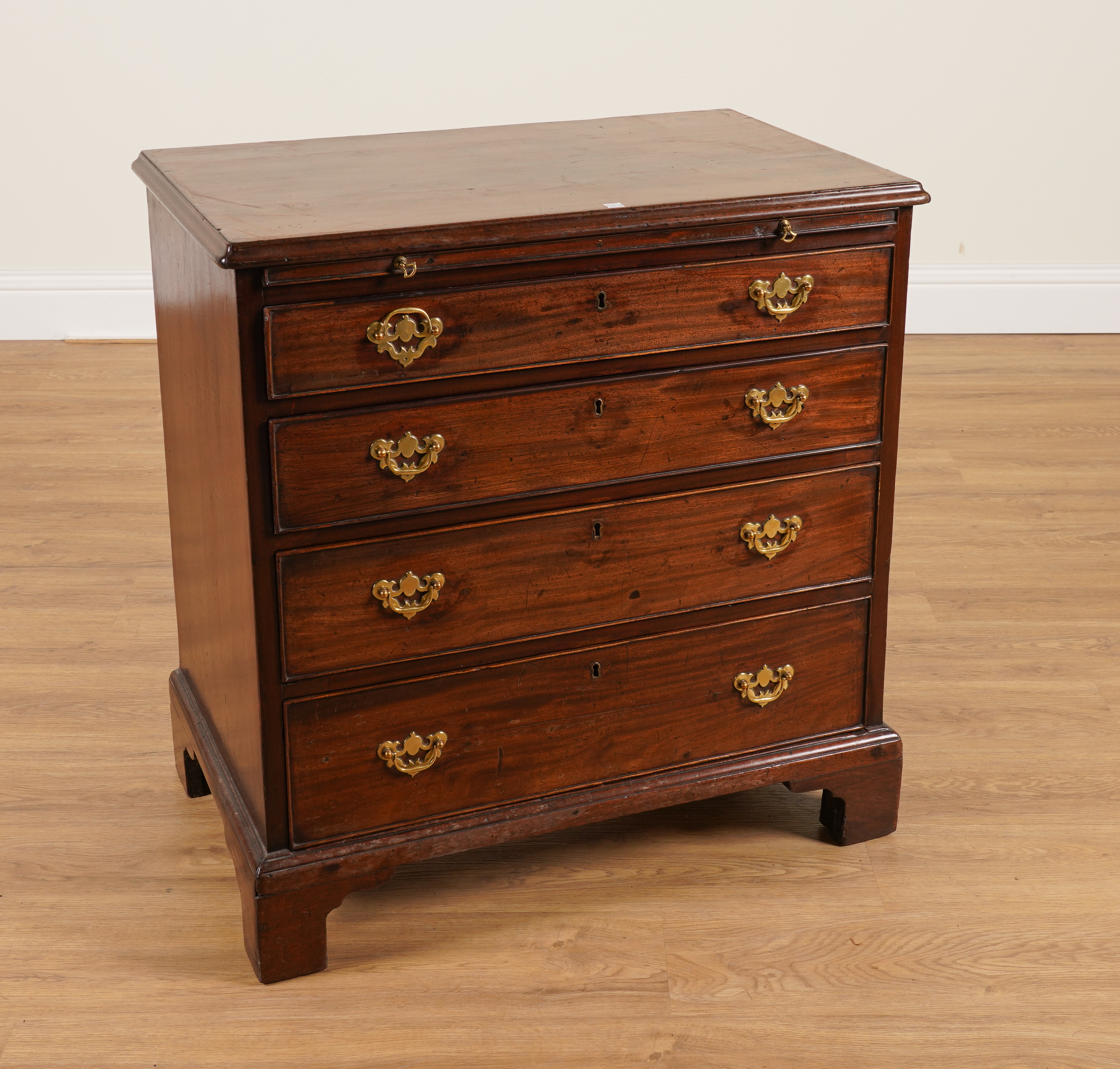 A MID-18TH CENTURY MAHOGANY FOUR DRAWER