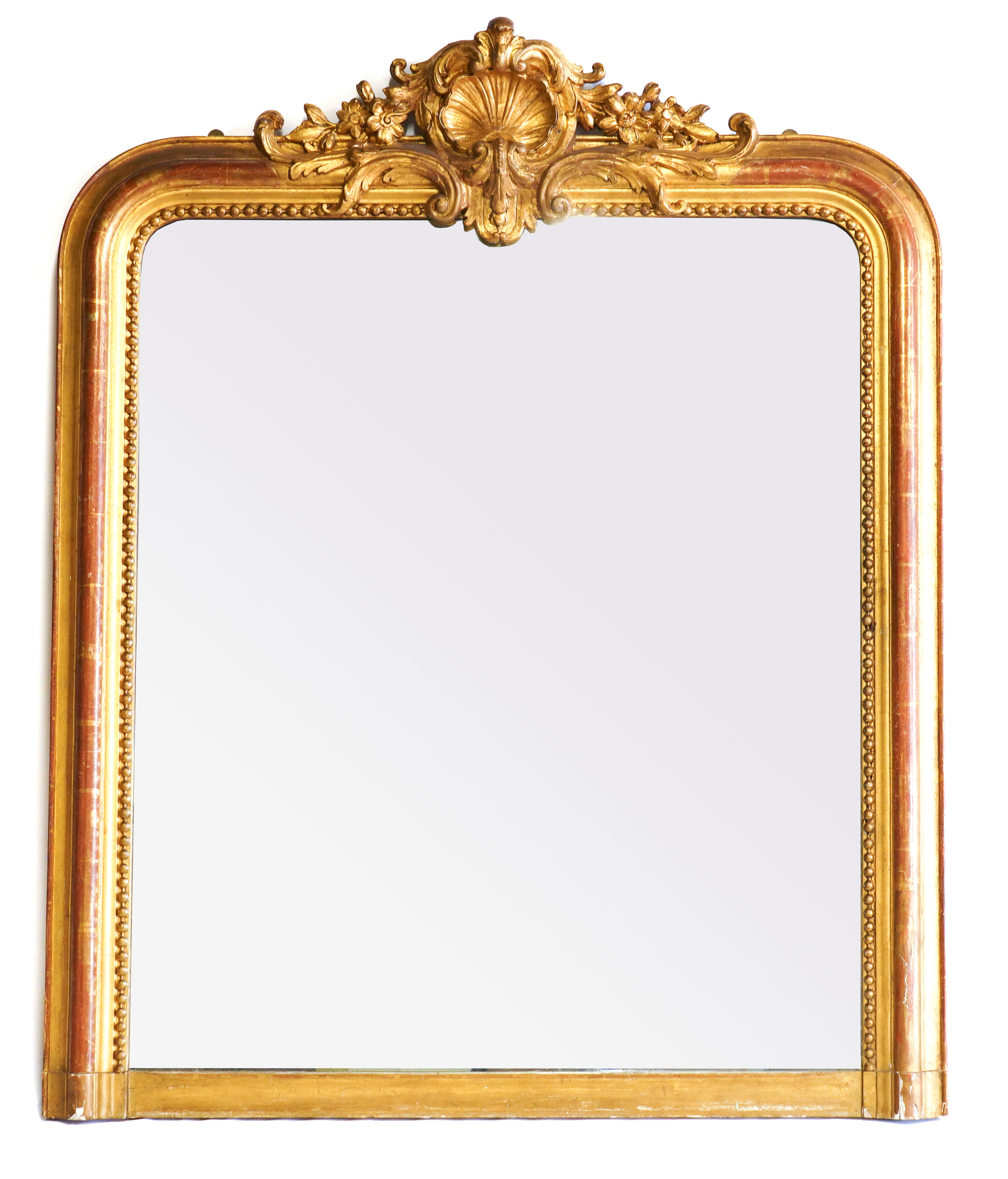 A 19TH CENTURY GILT FRAMED ARCHED 3ae520