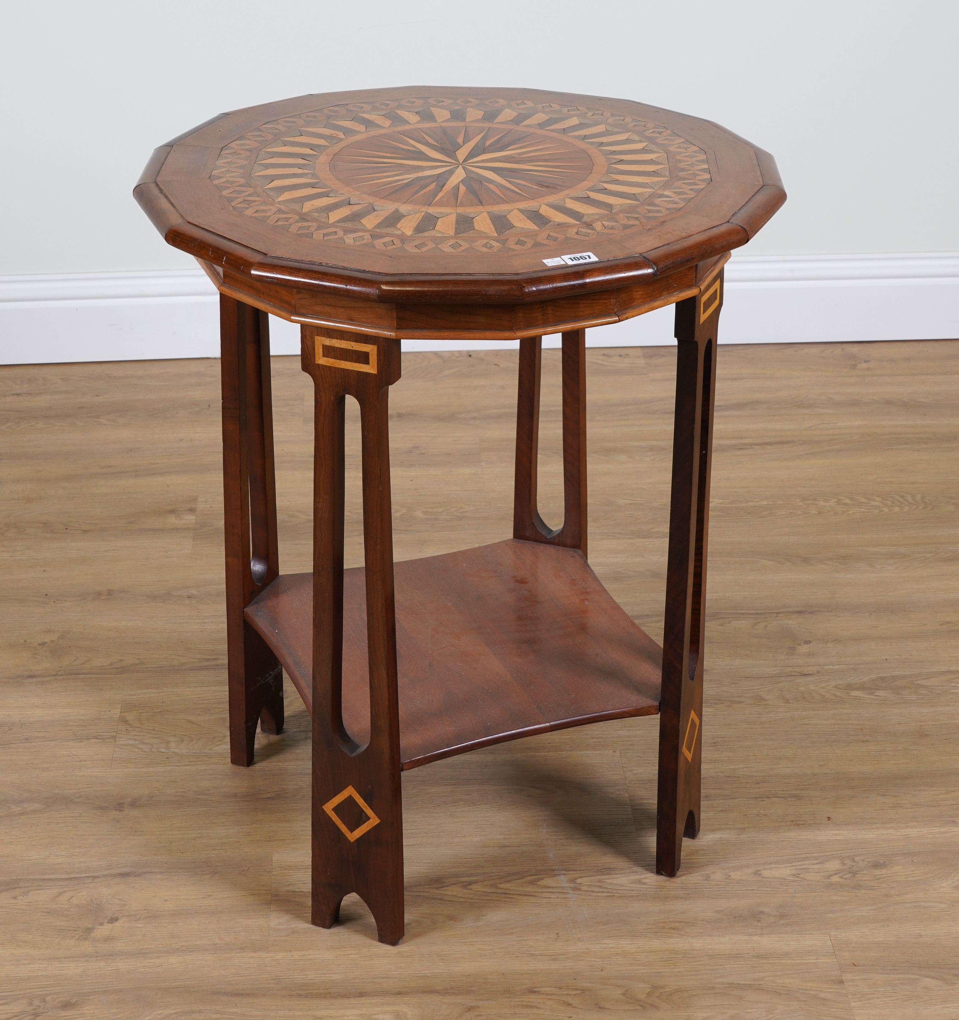 AN ART NOUVEAU PARQUETRY INLAID