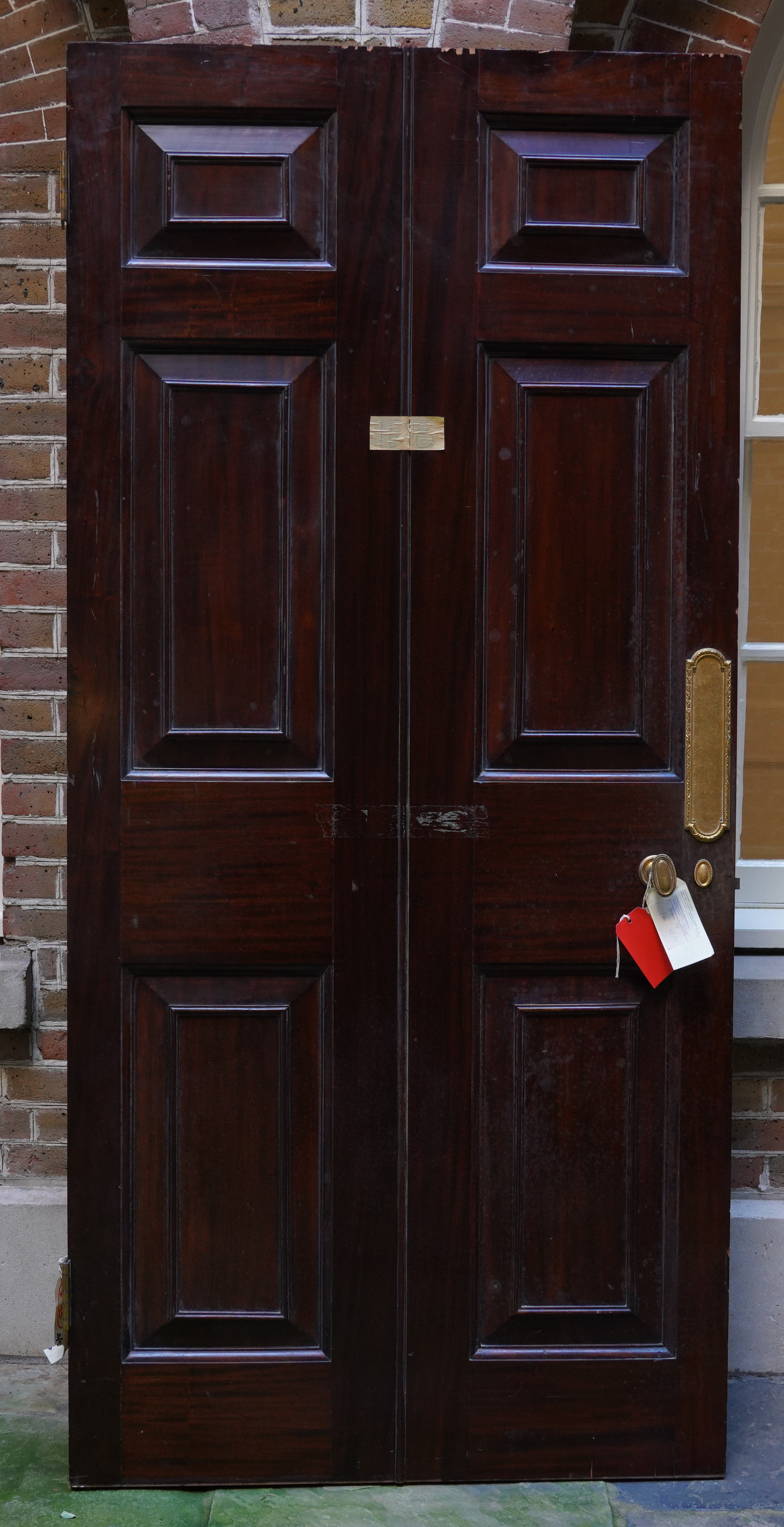 A MAHOGANY GILT METAL MOUNTED PANELLED 3ae57f