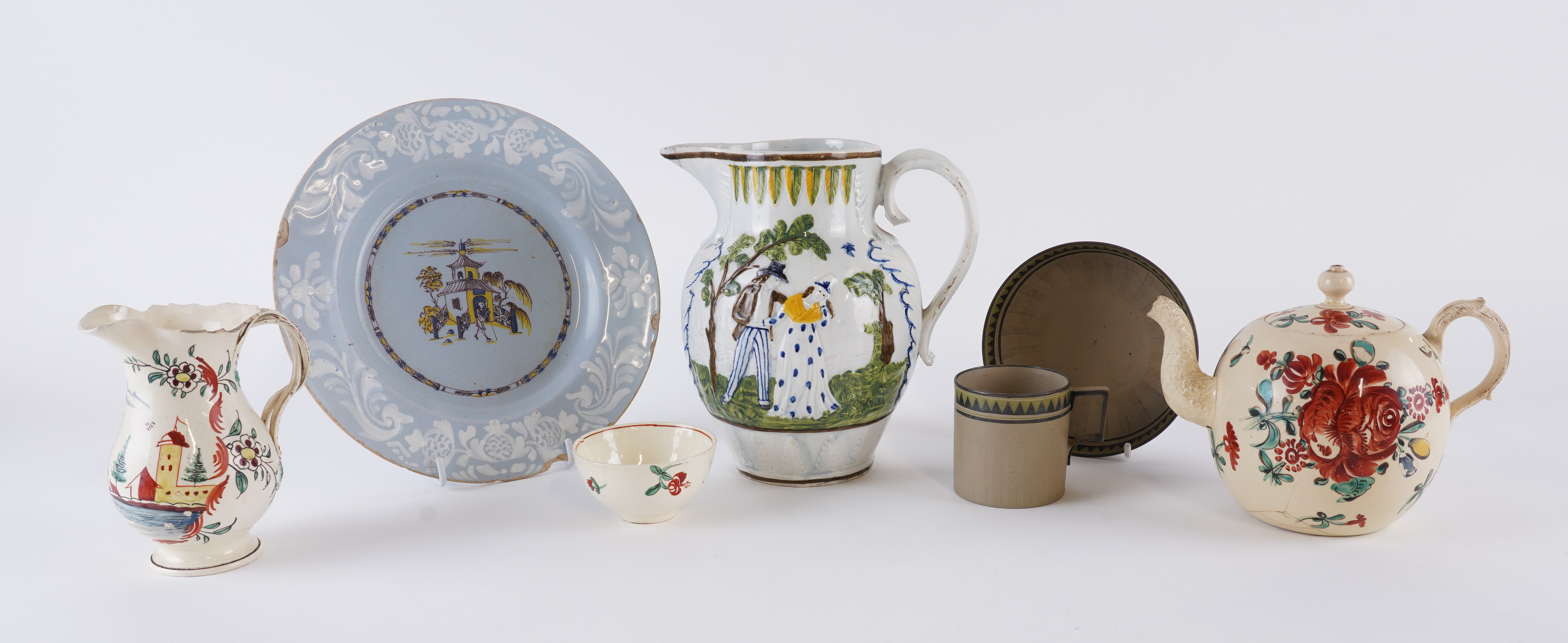 A GROUP OF ENGLISH POTTERY Circa 1760-1800