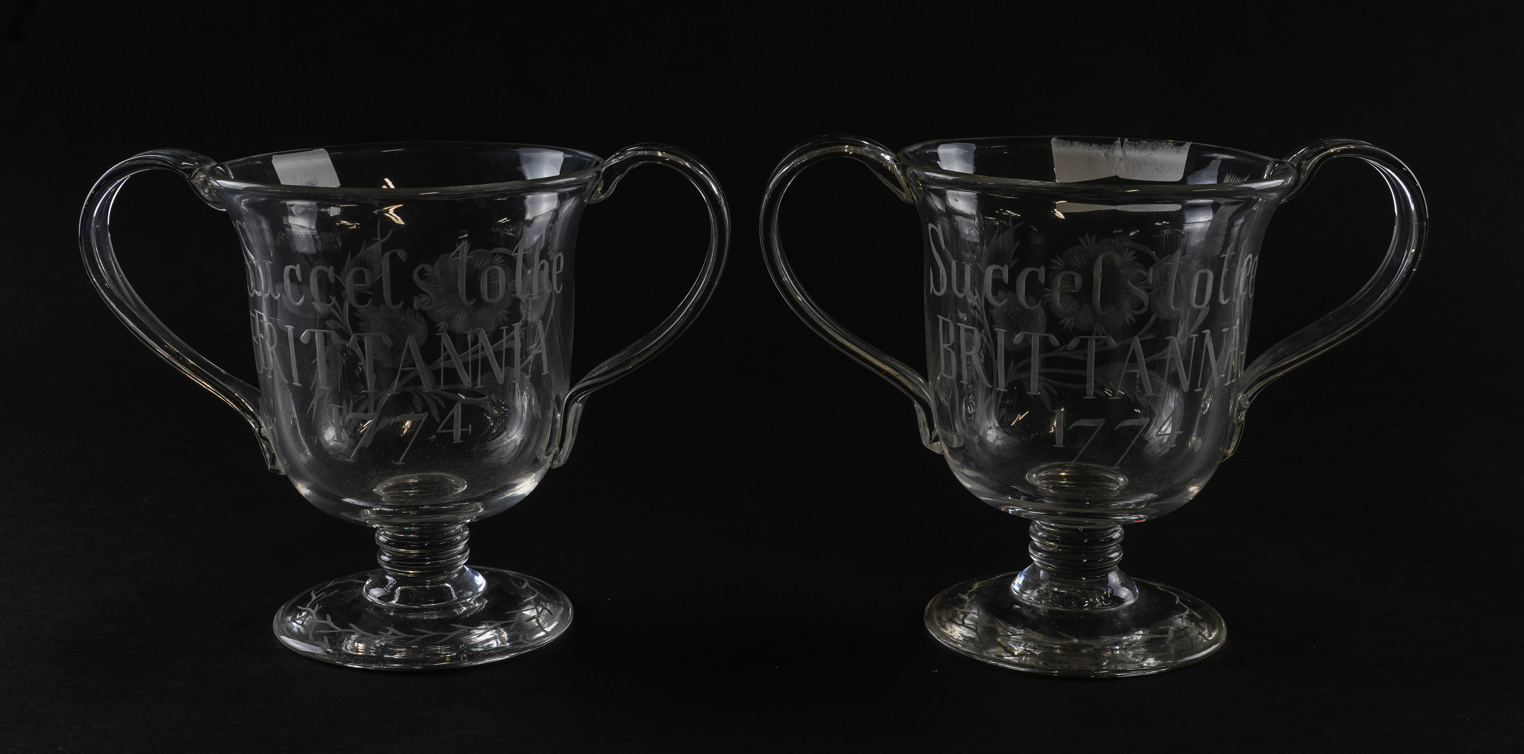 A PAIR OF ENGRAVED JACOBITE TYPE 3ae5a3