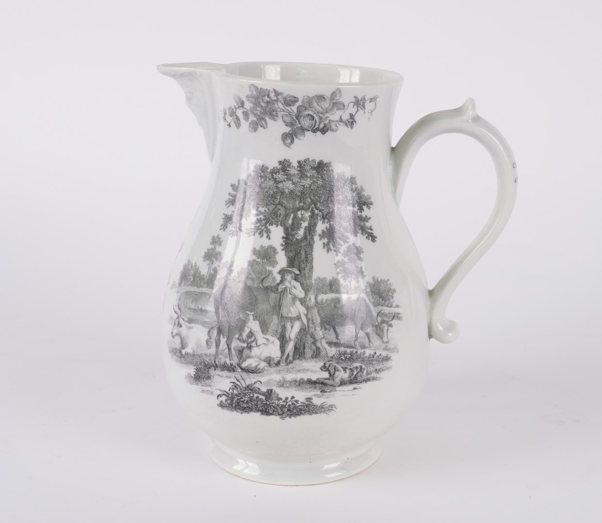 A WORCESTER MASK JUG Circa 1765