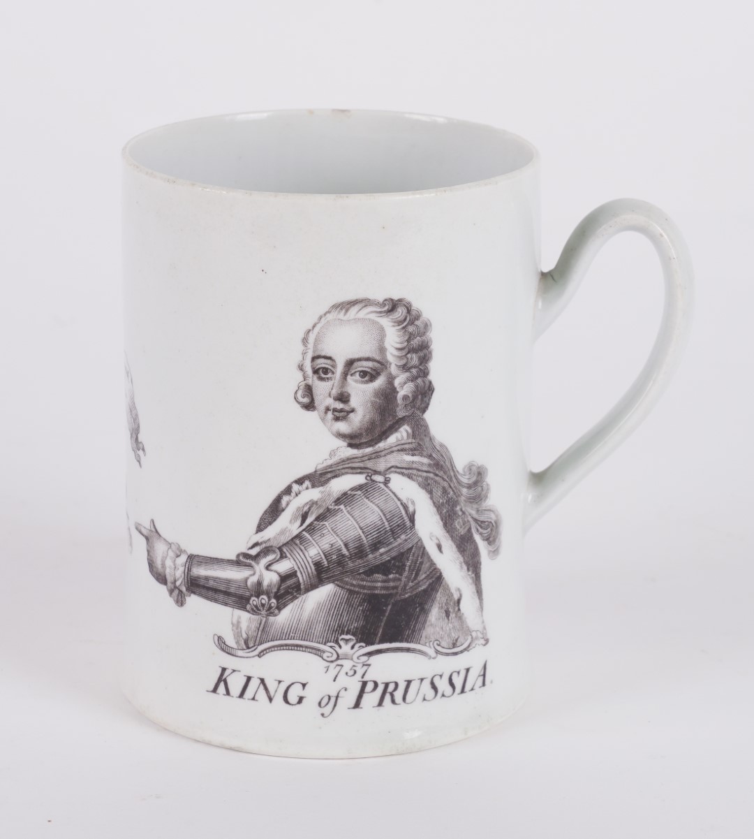 A WORCESTER `KING OF PRUSSIA' MUG