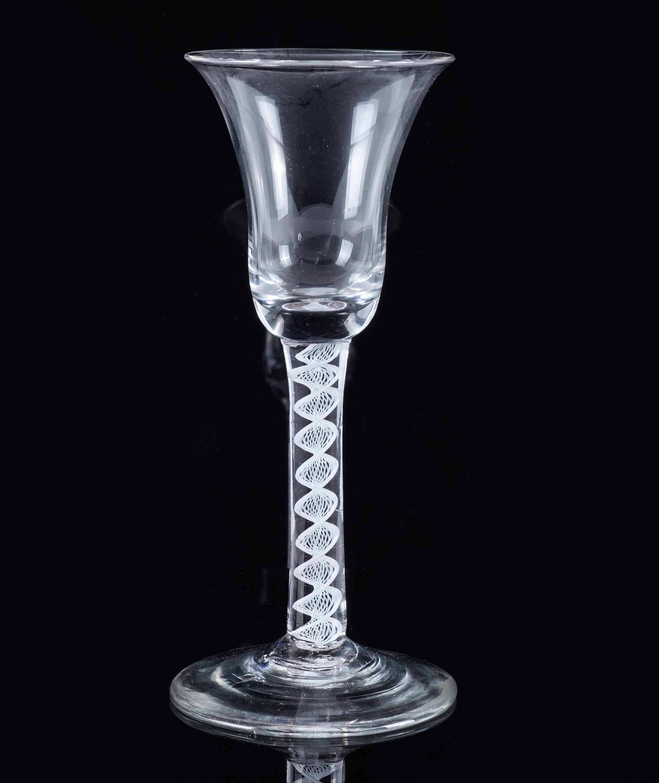 AN OPAQUE TWIST WINE GLASS Circa
