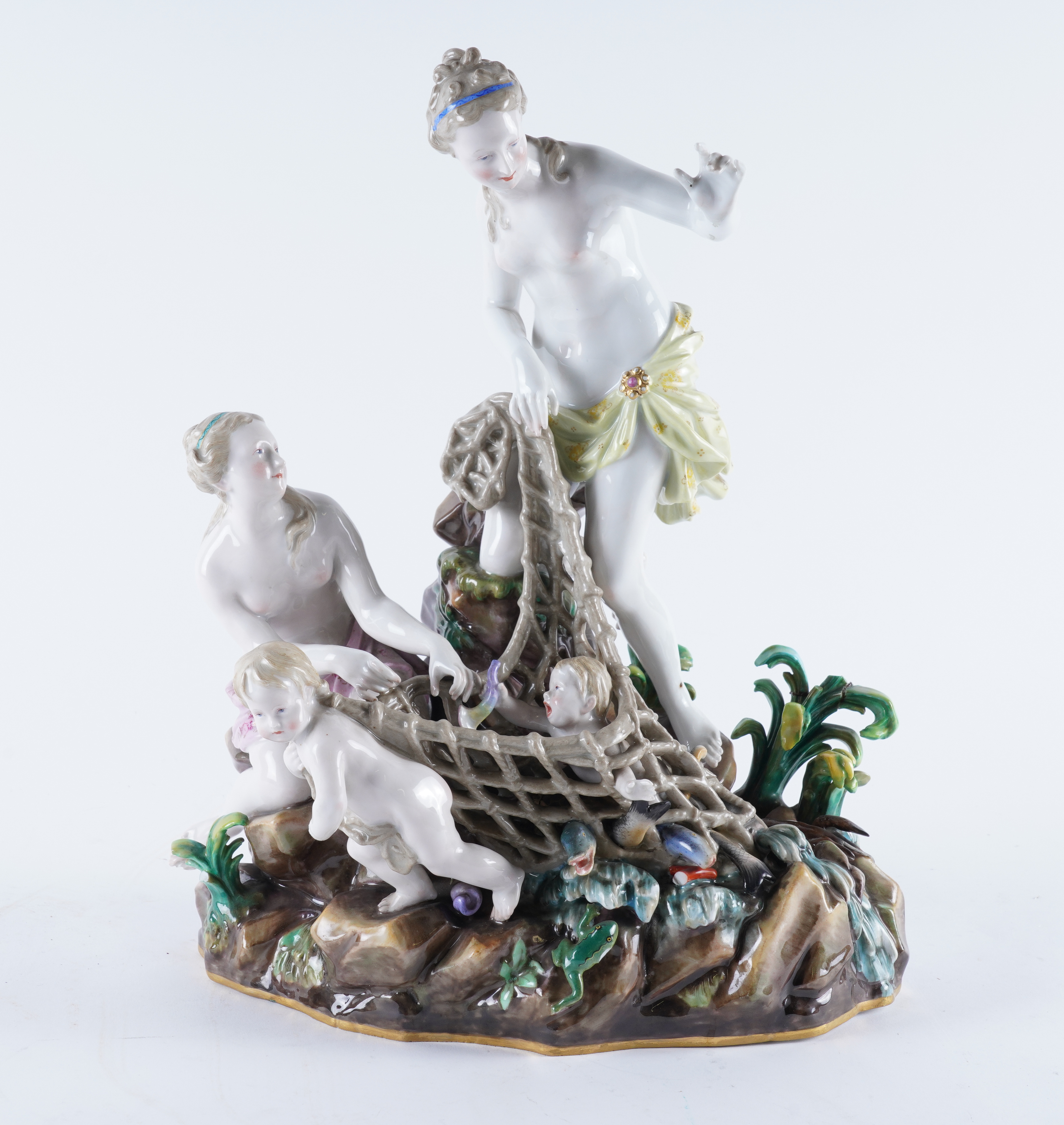A LARGE MEISSEN FIGURE GROUP Late