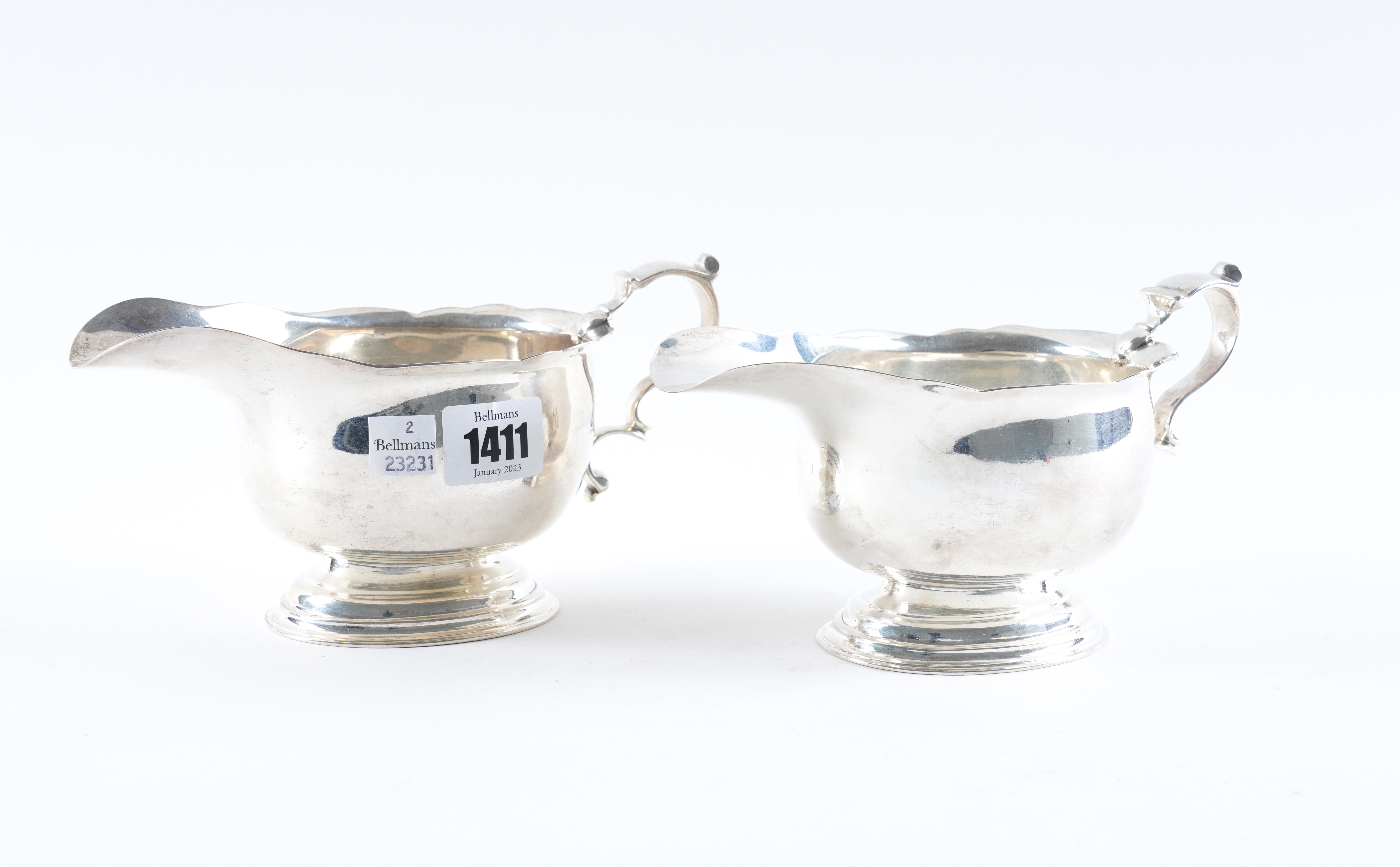 A PAIR OF SILVER SAUCEBOATS (2)