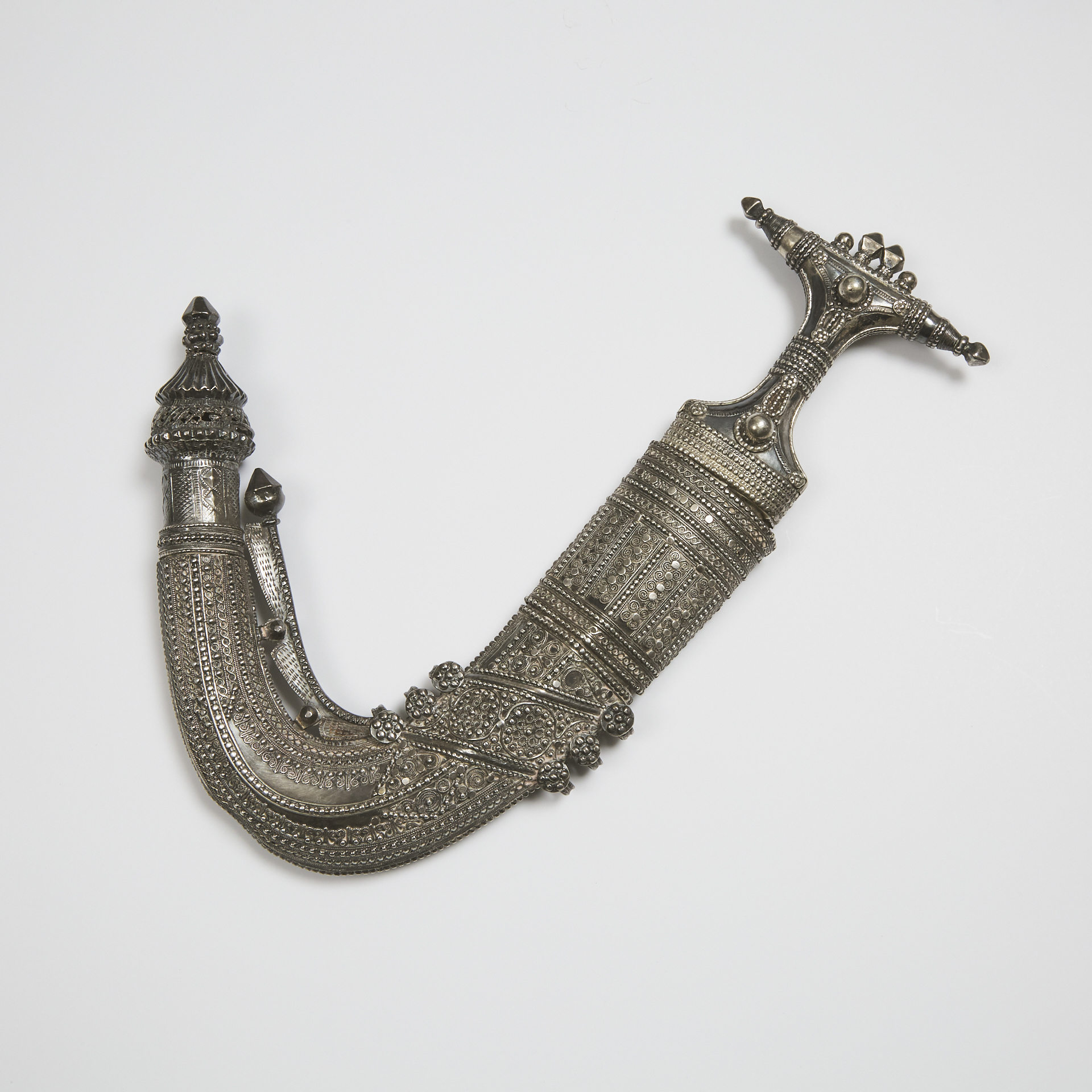 Arabian Silver Mounted Jambiya, early