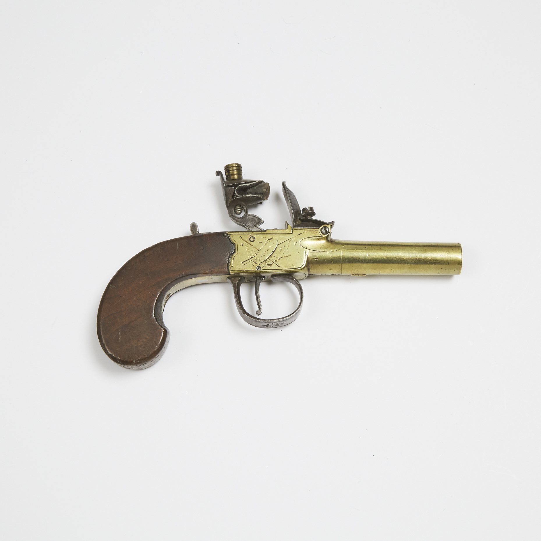 British Flint Boxlock Pocket Pistol  3abf12