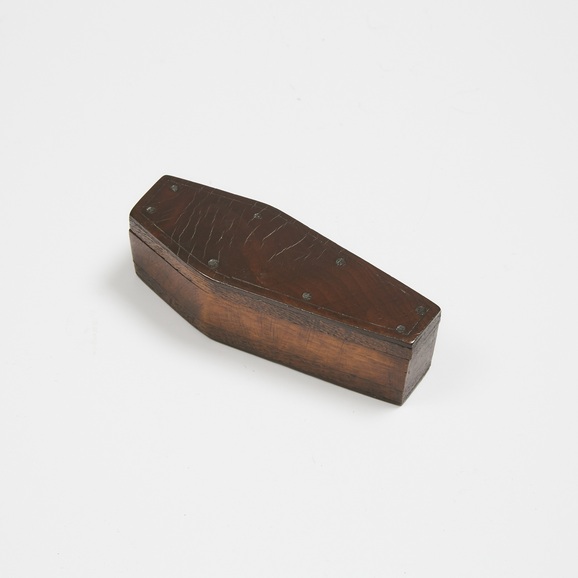 Coffin Form Mahogany Snuff Box  3abf55