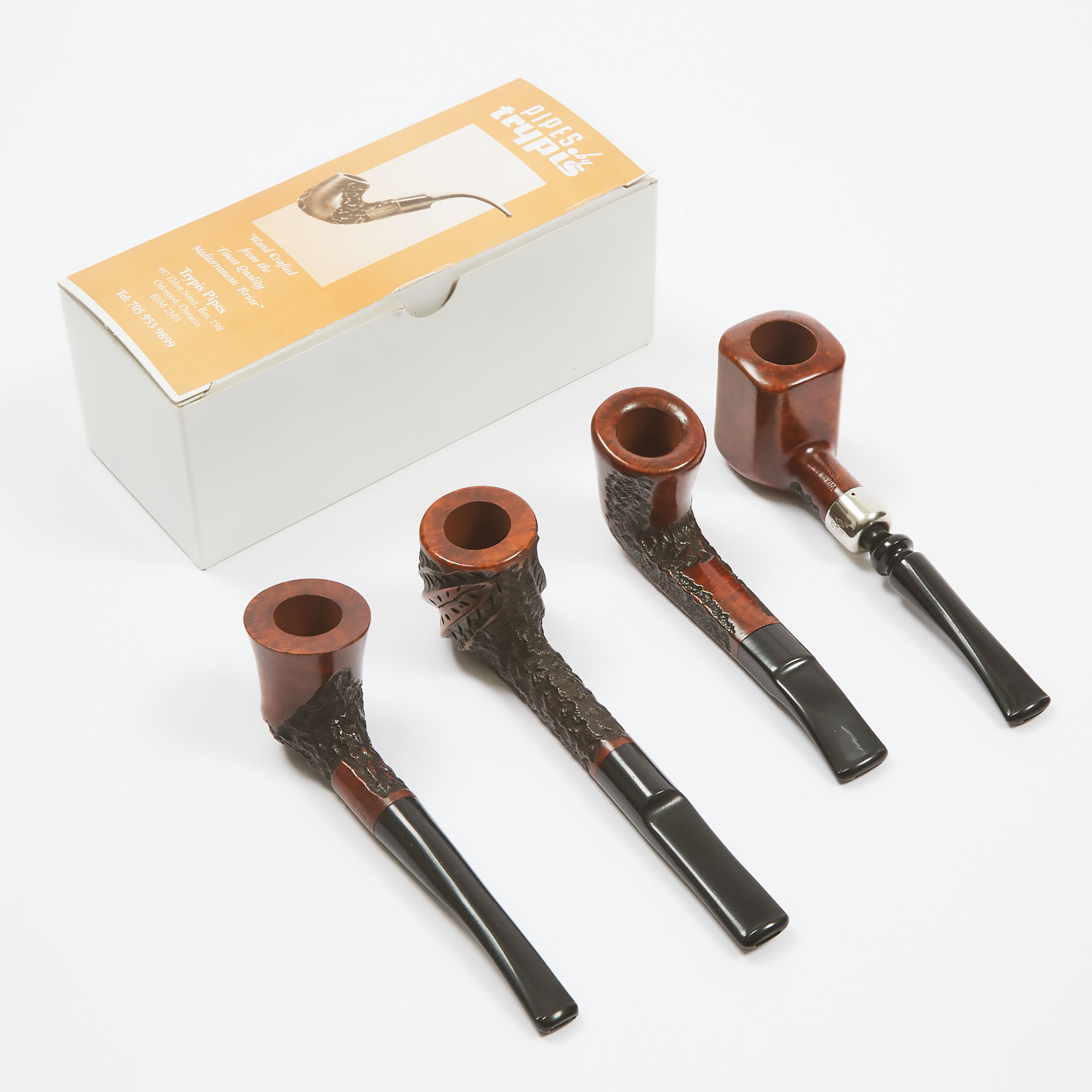 Four Tobacco Pipes by Trypis, Oakwood,