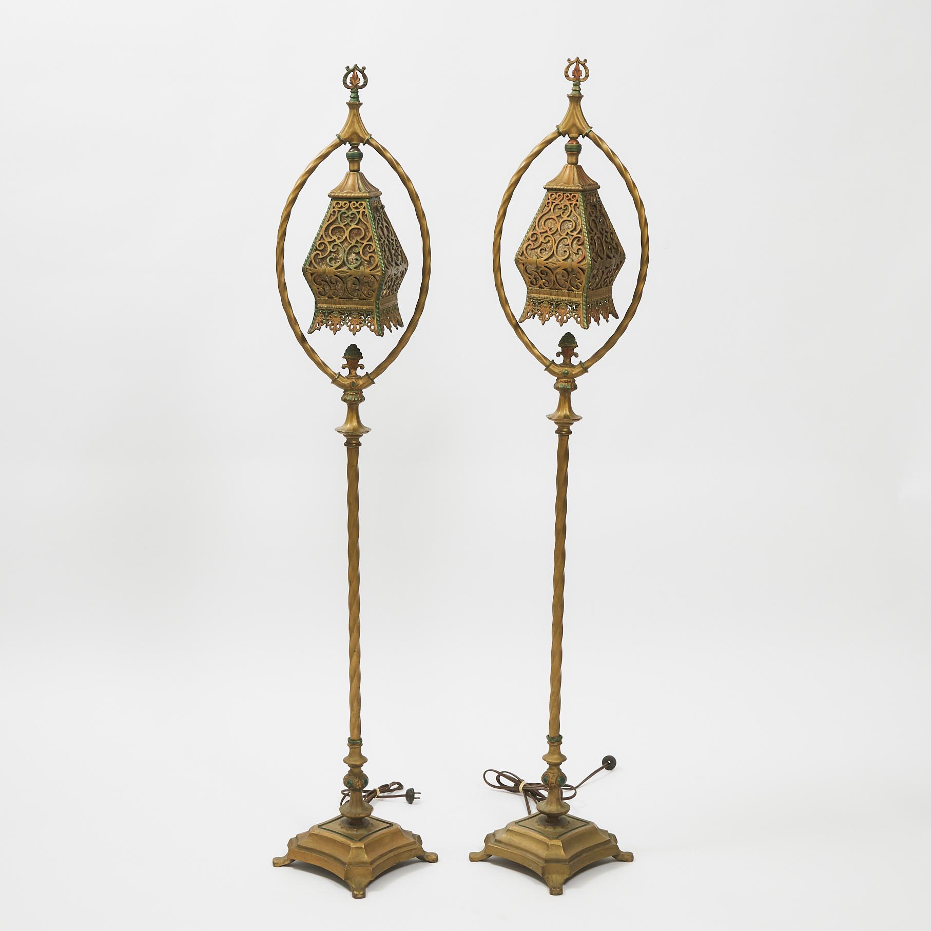 Pair of Orientalist Gilt and Polychromed 3abffc