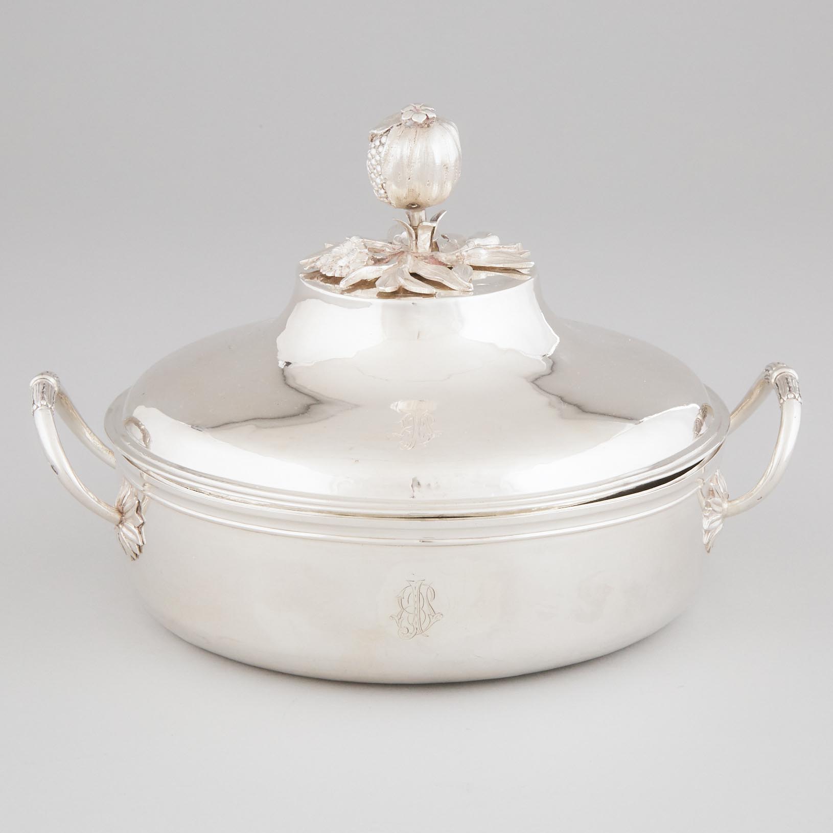 French Silver Two Handled Tureen 3ac006