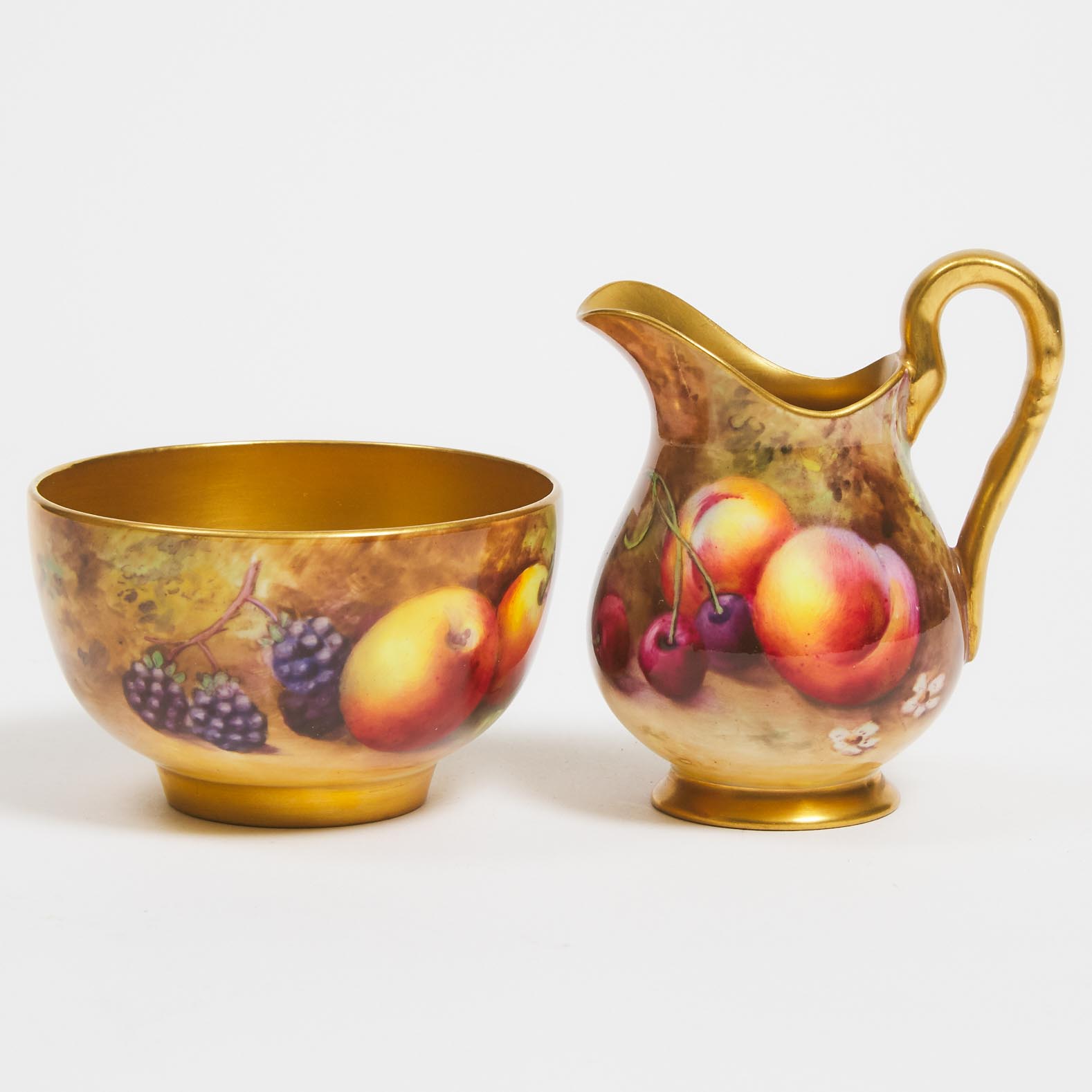 Royal Worcester Fruit Painted Cream