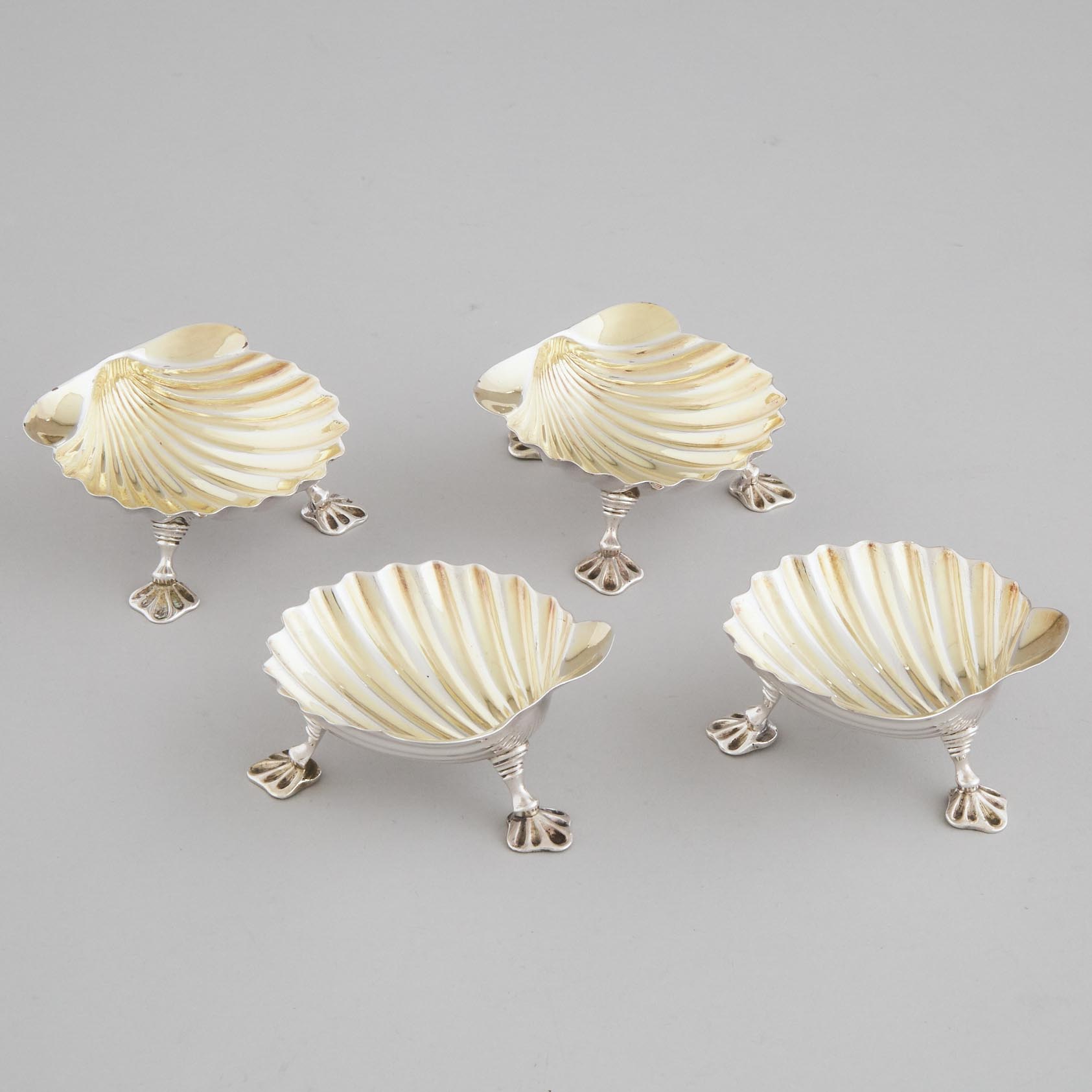 Set of Four George III Silver Shell 3ac043