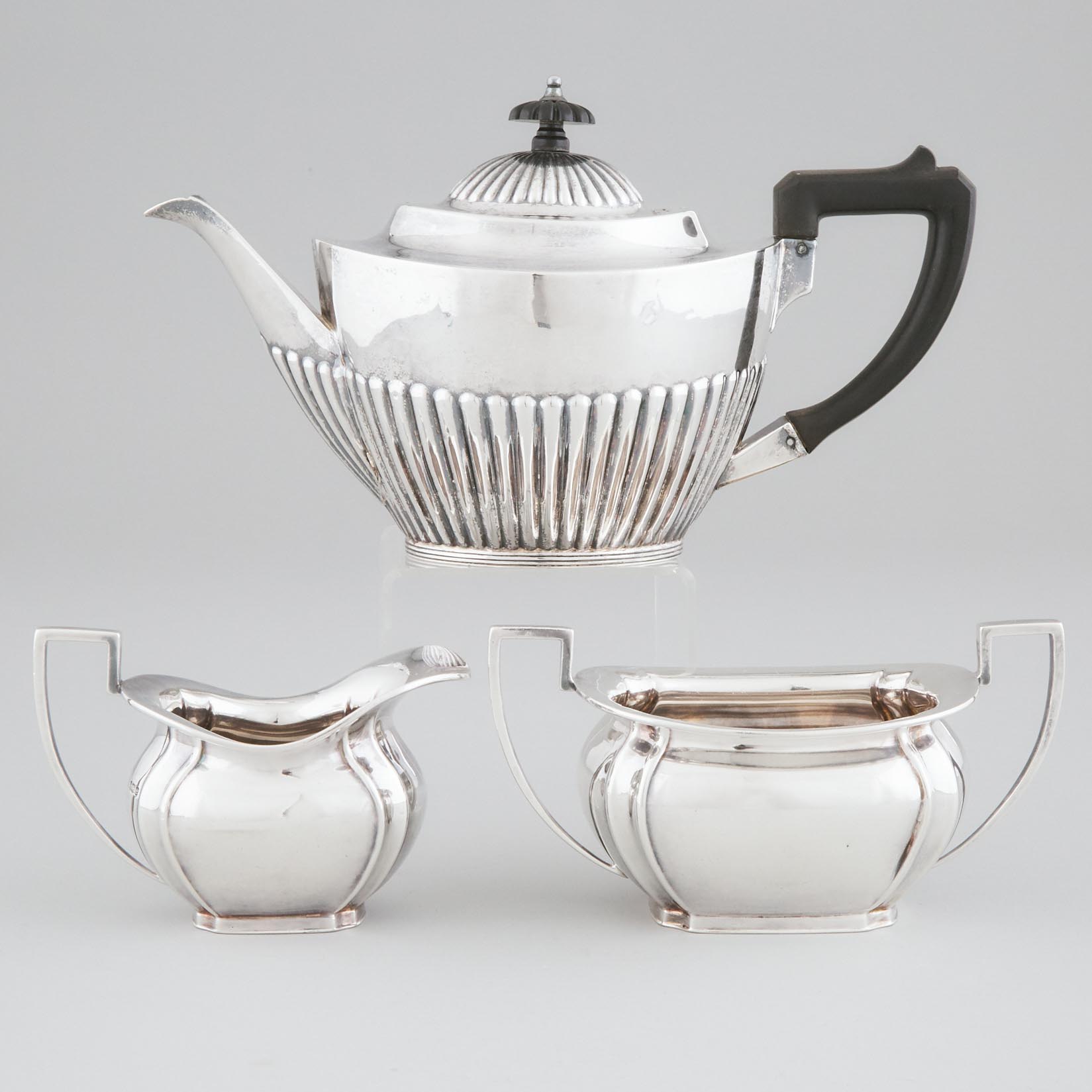 English Silver Teapot and a Cream 3ac03d