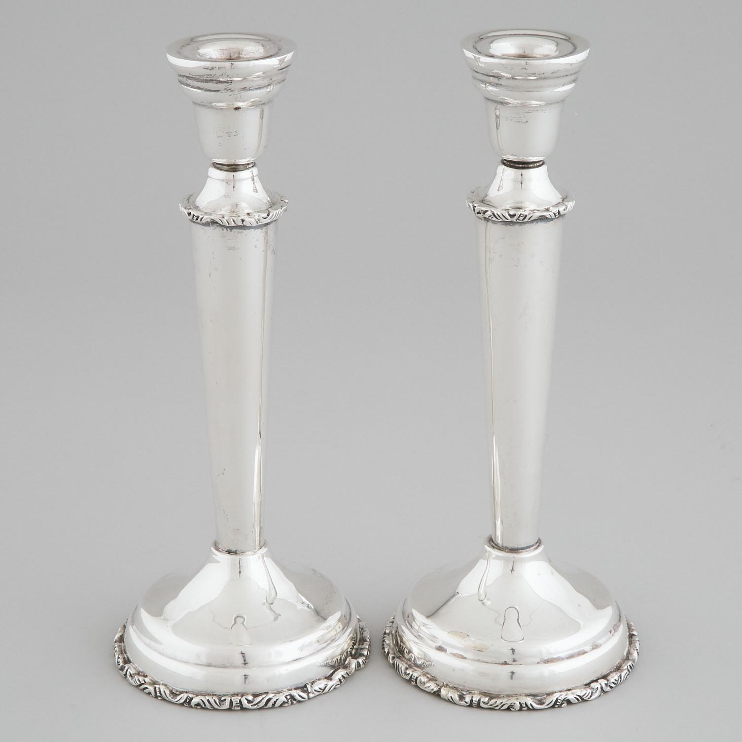 Pair of Mexican Silver Table Candlesticks  3ac04c