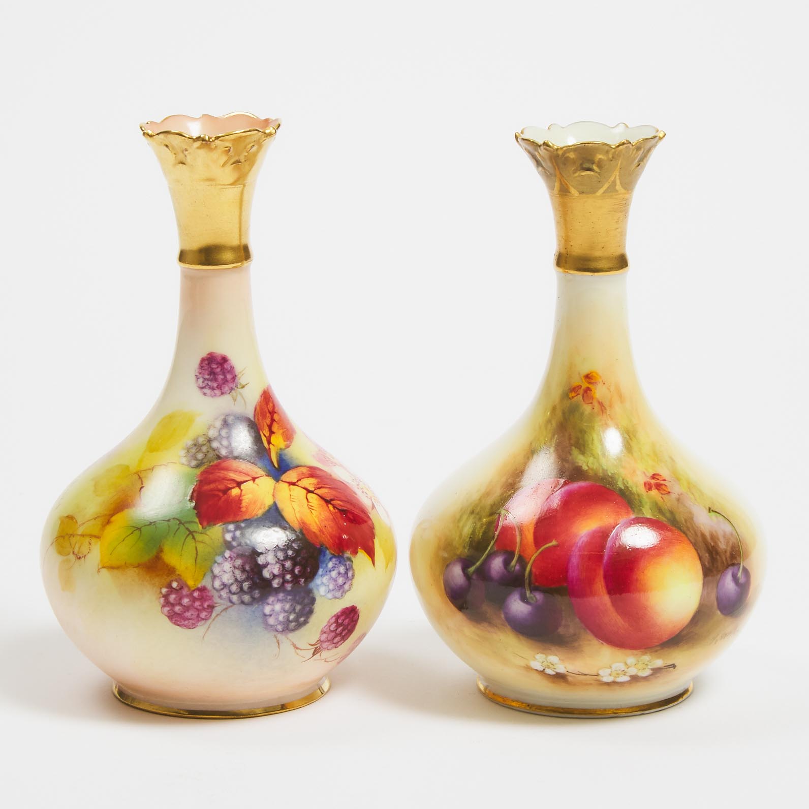 Two Royal Worcester Fruit Painted 3ac04e