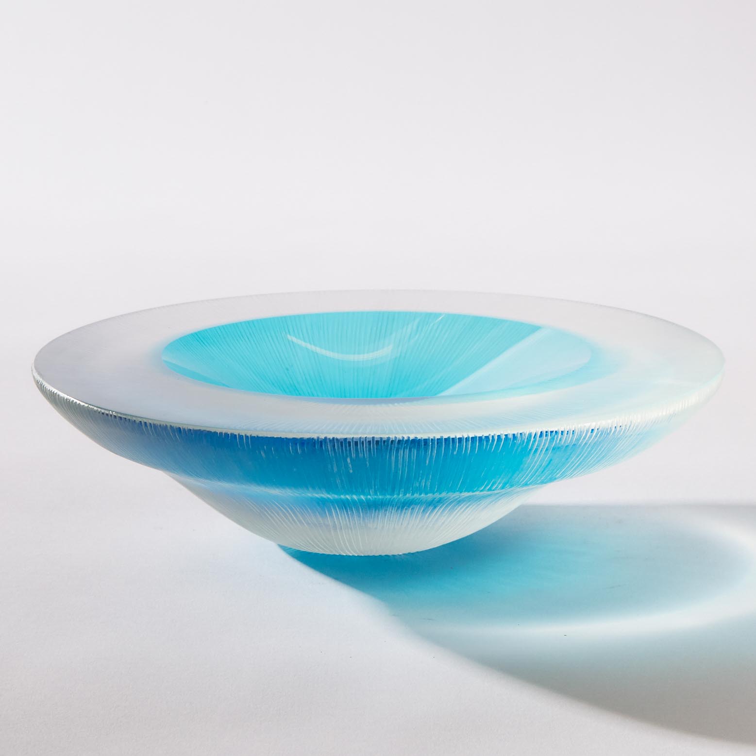 Murano Blue Glass Inciso Bowl  3ac048