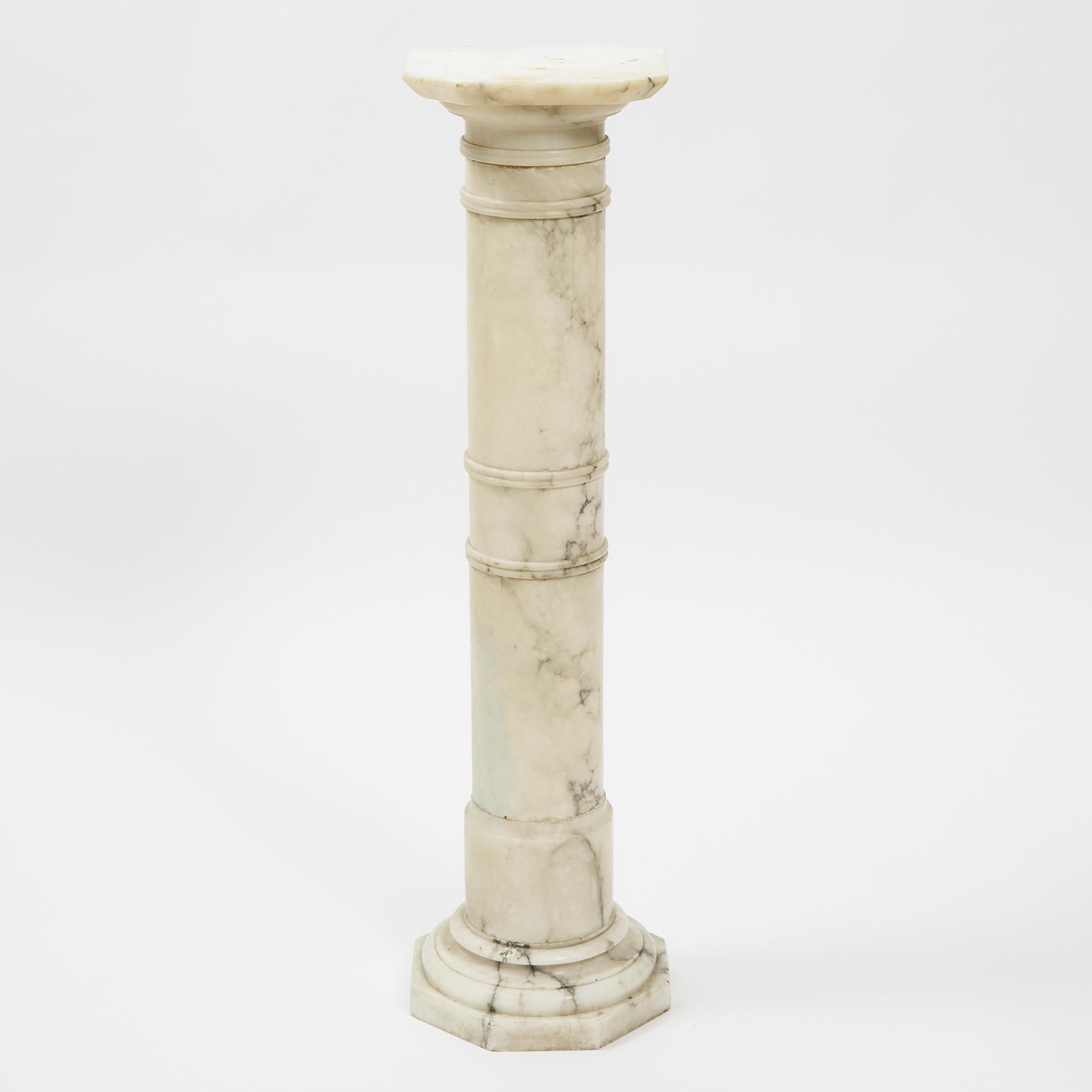 Italian Alabaster Column Form Pedestal  3ac056