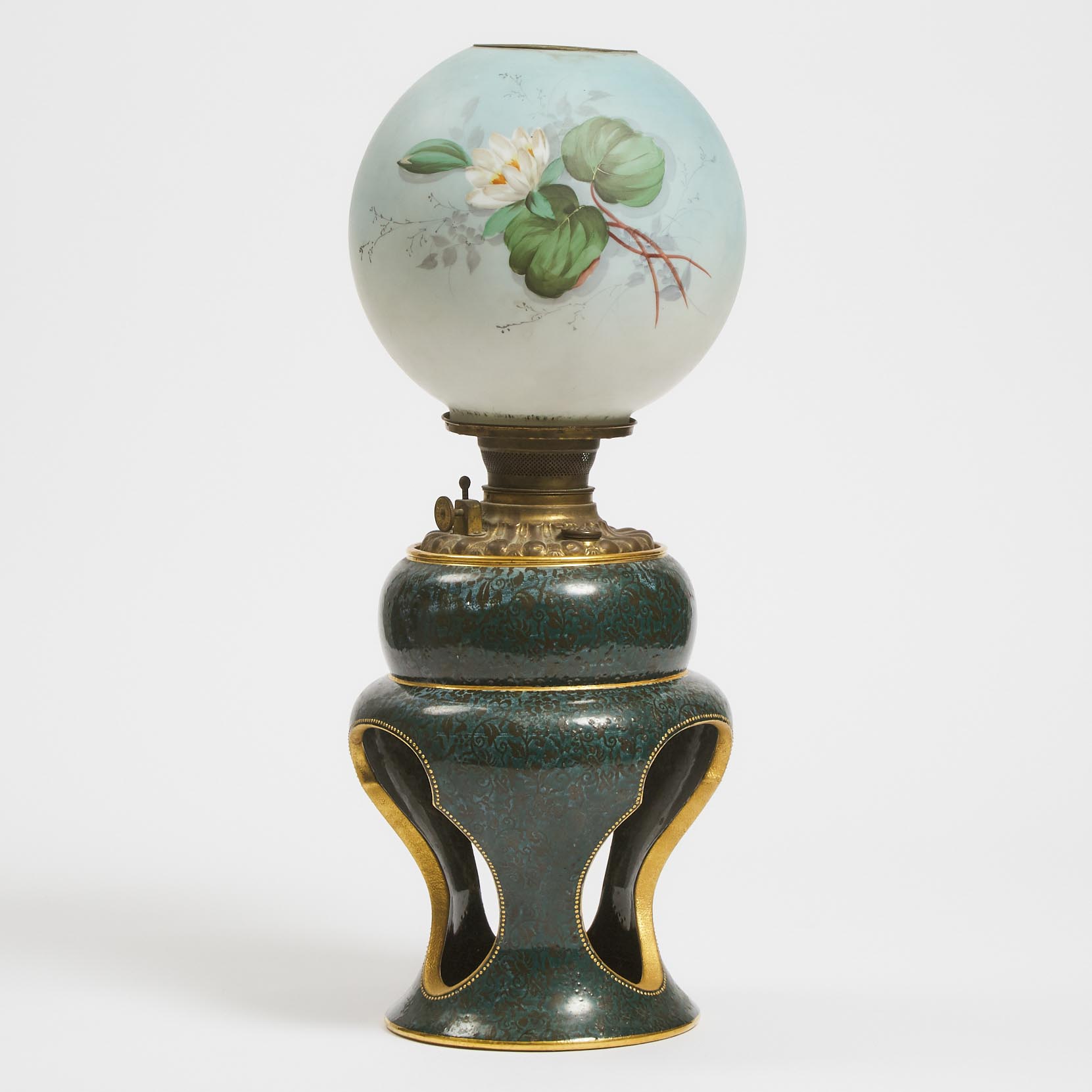 Doulton Burslem Oil Lamp, c.1900  with