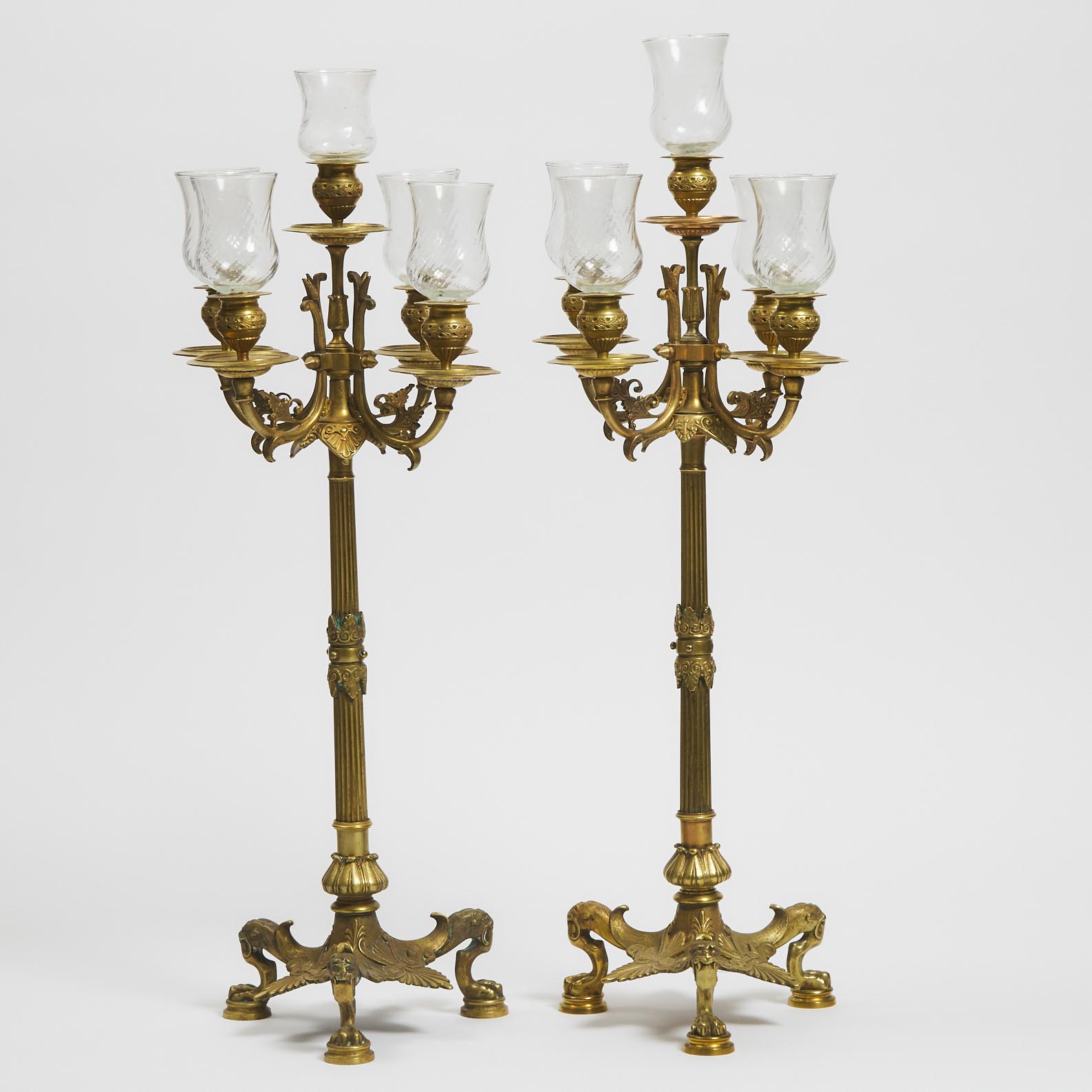 Pair of French Empire Gilt Bronze 3ac060