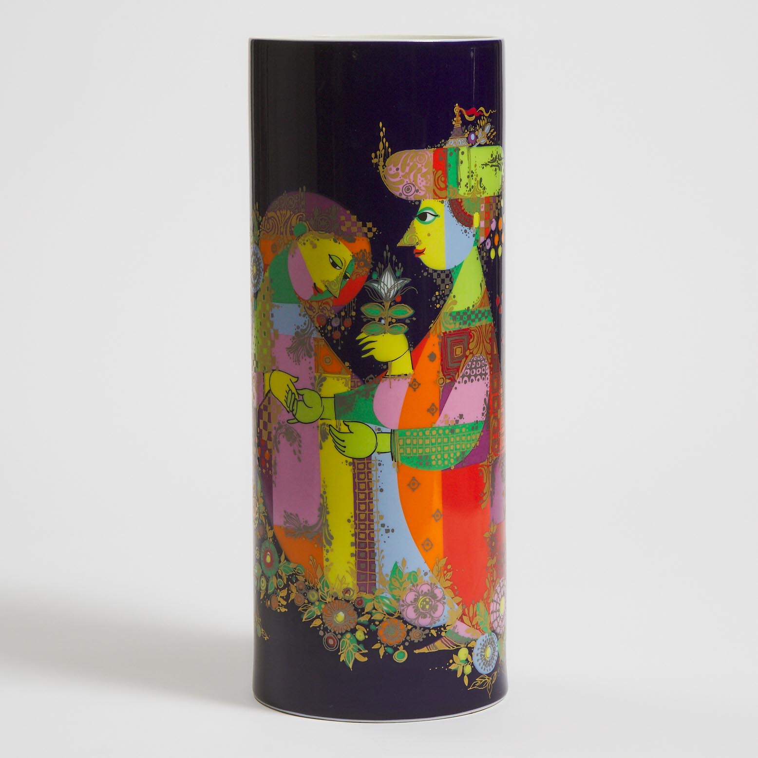 Rosenthal Large Cylinder Shaped Vase,