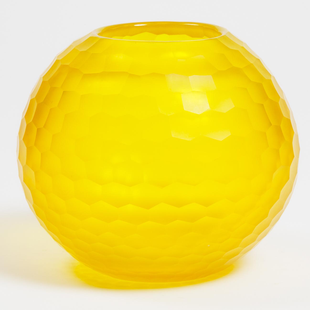 Murano Style 'Battuto' Yellow Glass