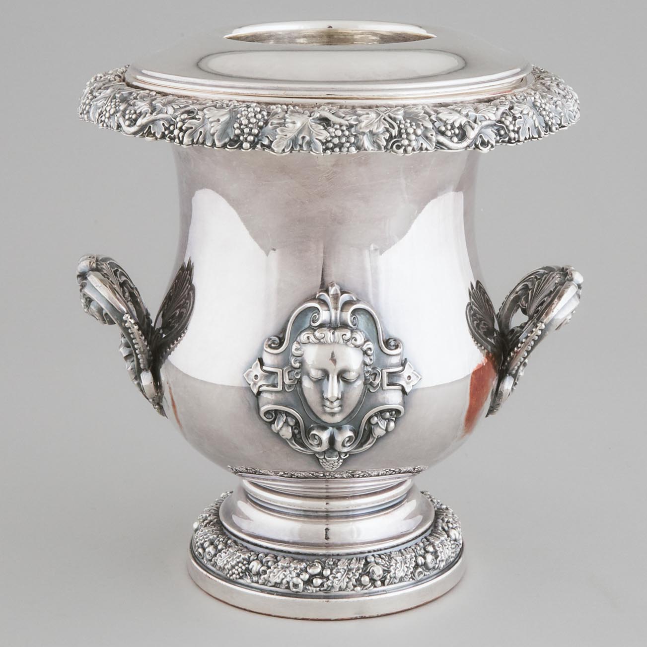 French Silver Plated Wine Cooler  3ac0cc