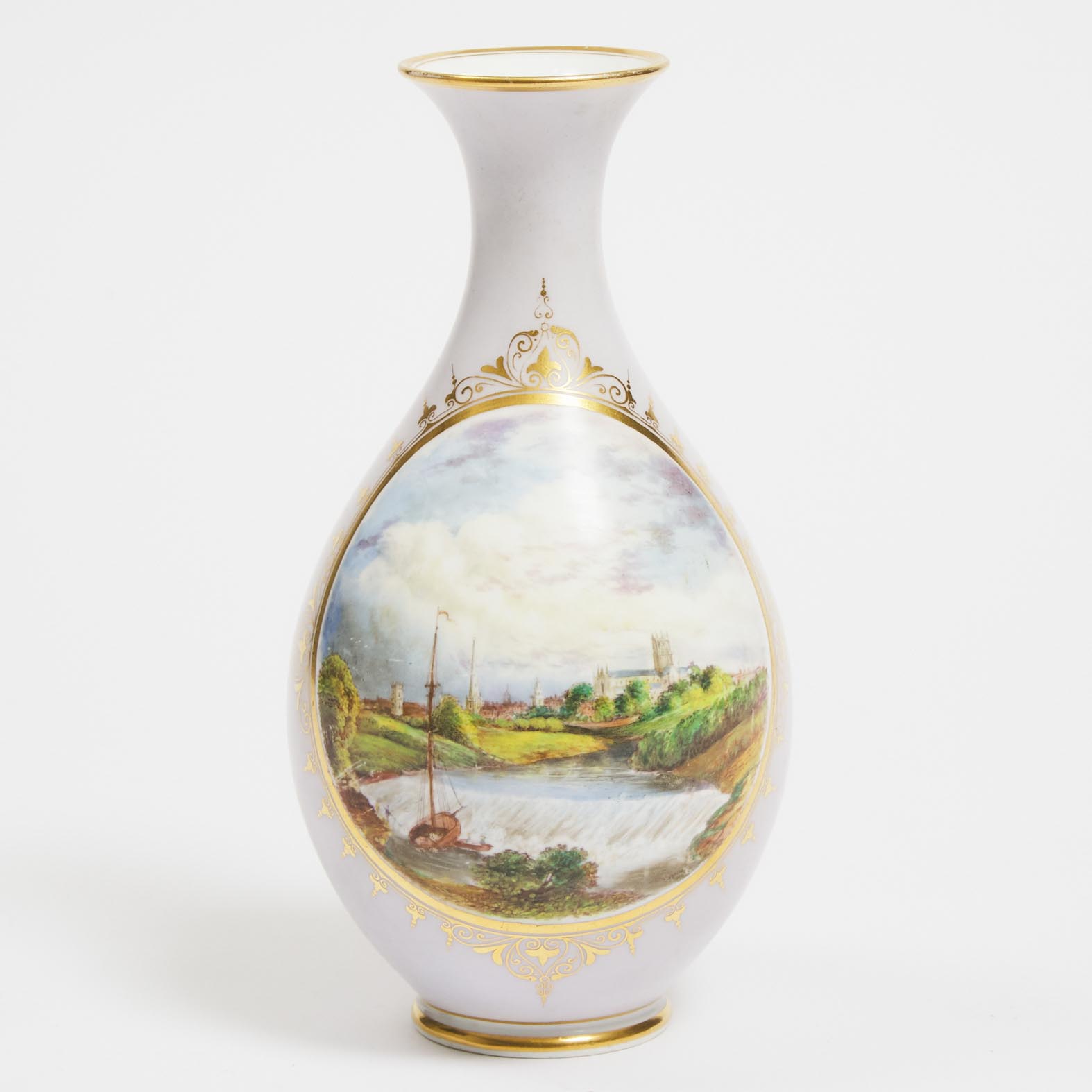 Worcester Topographical Vase with