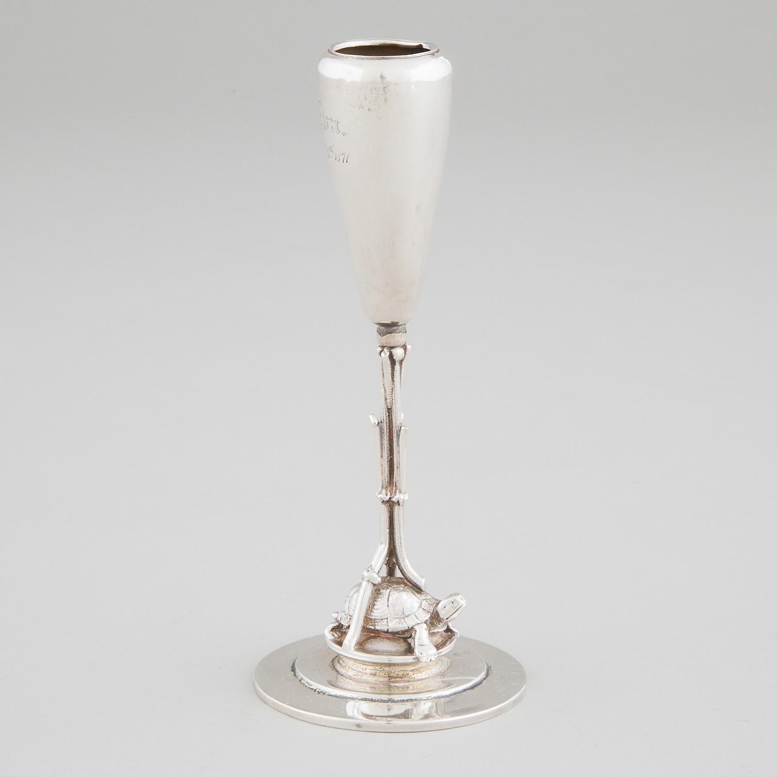 American Silver Bud Vase, probably Tiffany