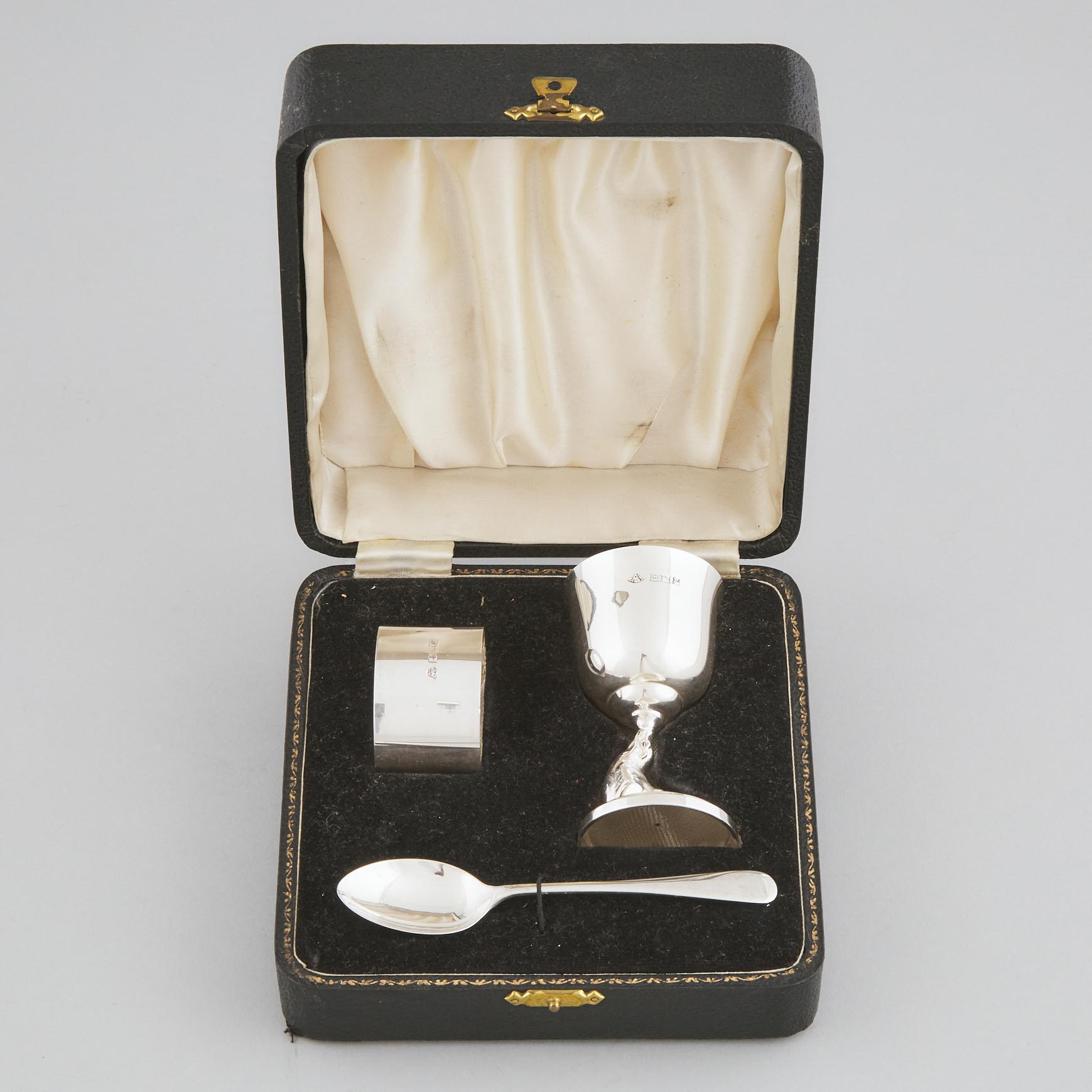 English Silver Childs Egg Cup, Spoon