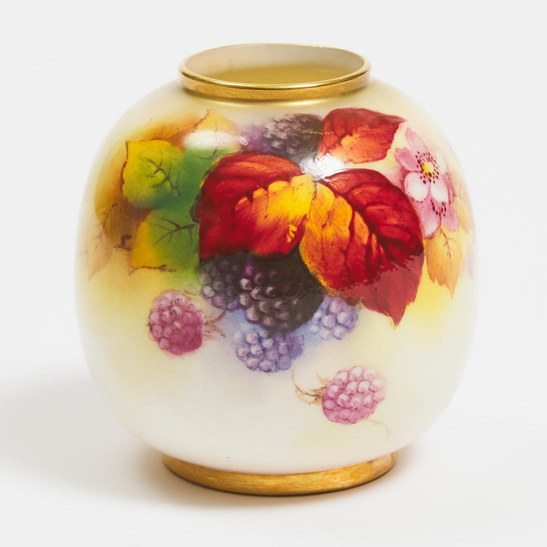 Royal Worcester Fruit Painted Small 3ac100