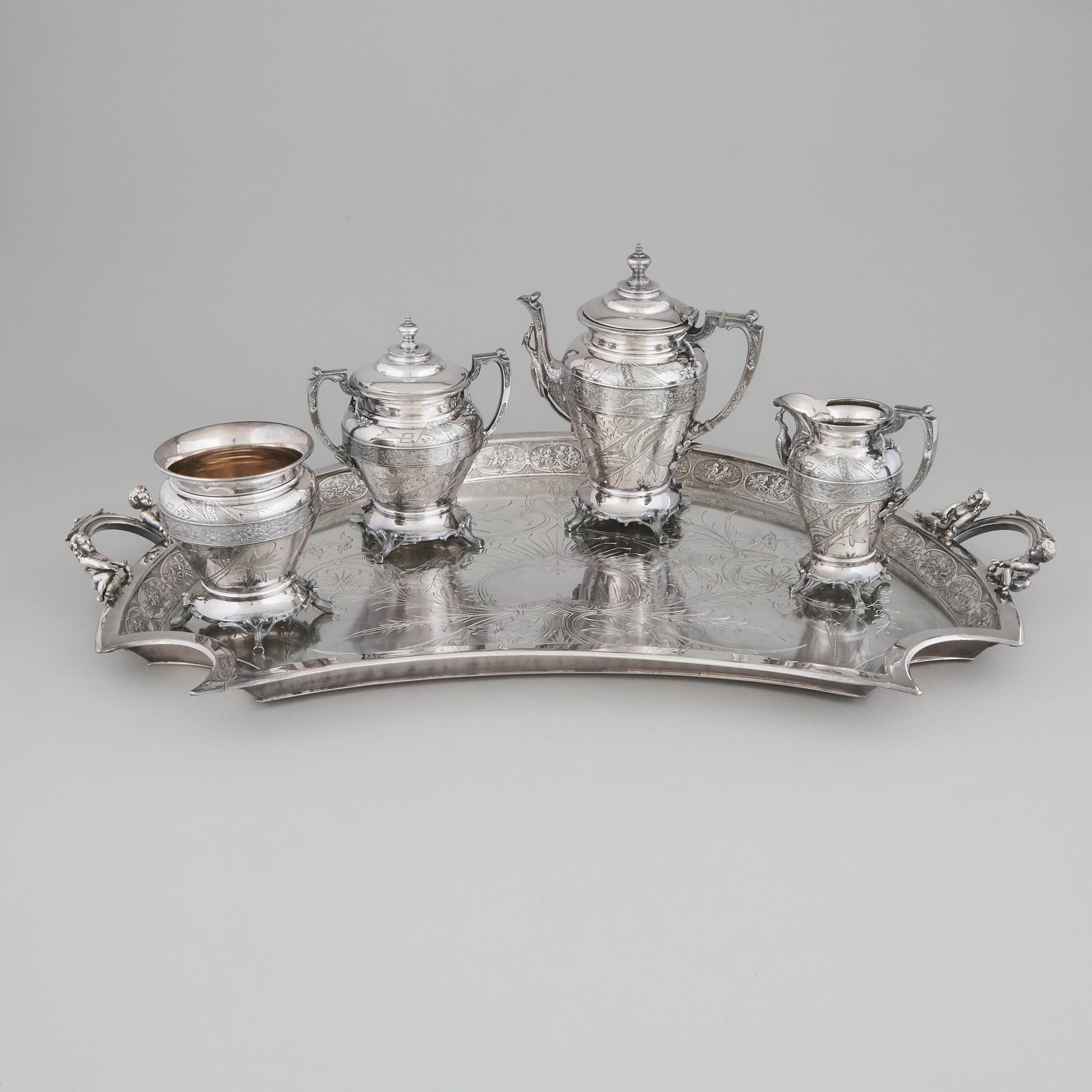 Canadian Silver Plated Tea Service,