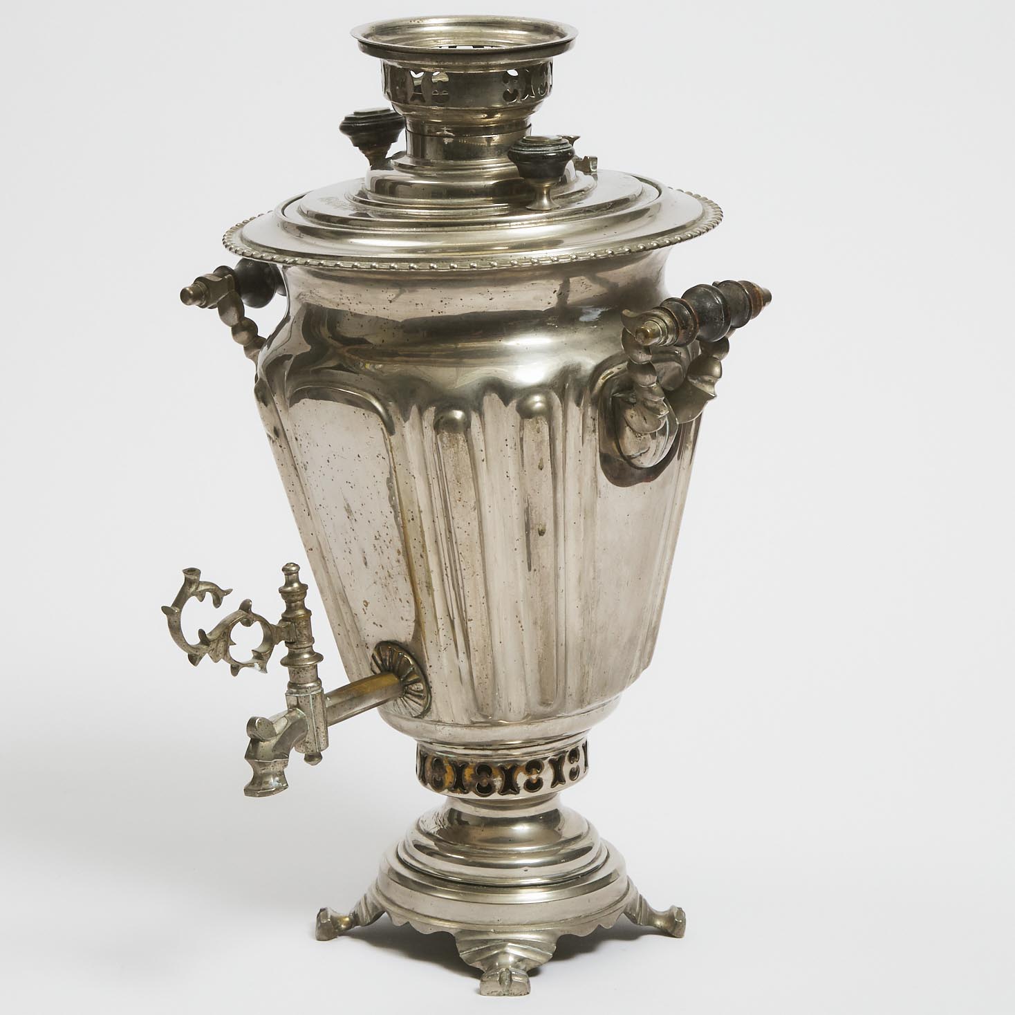 Russian Nickel Plated Samovar, Batashev,