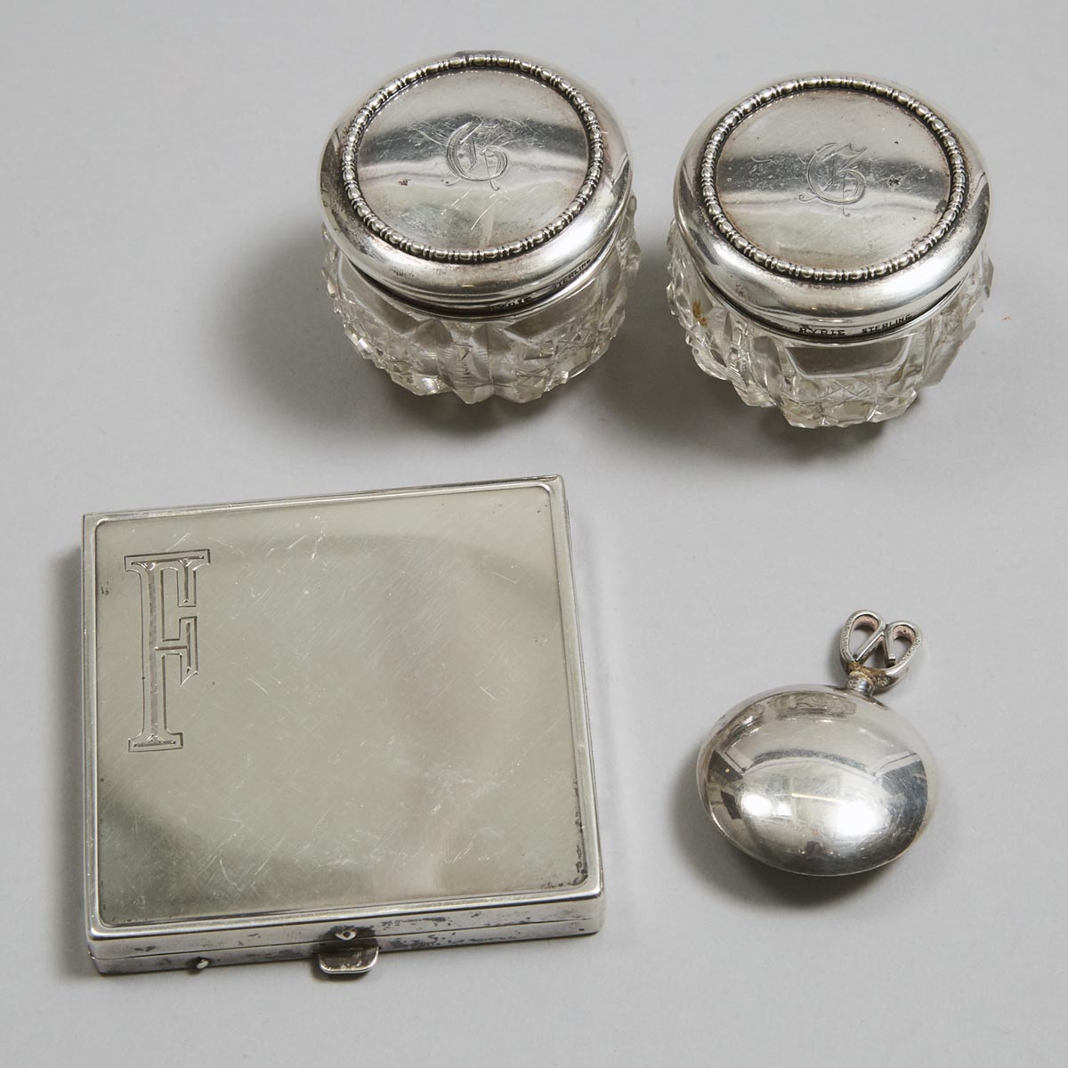 Canadian Silver Compact, Perfume Phial