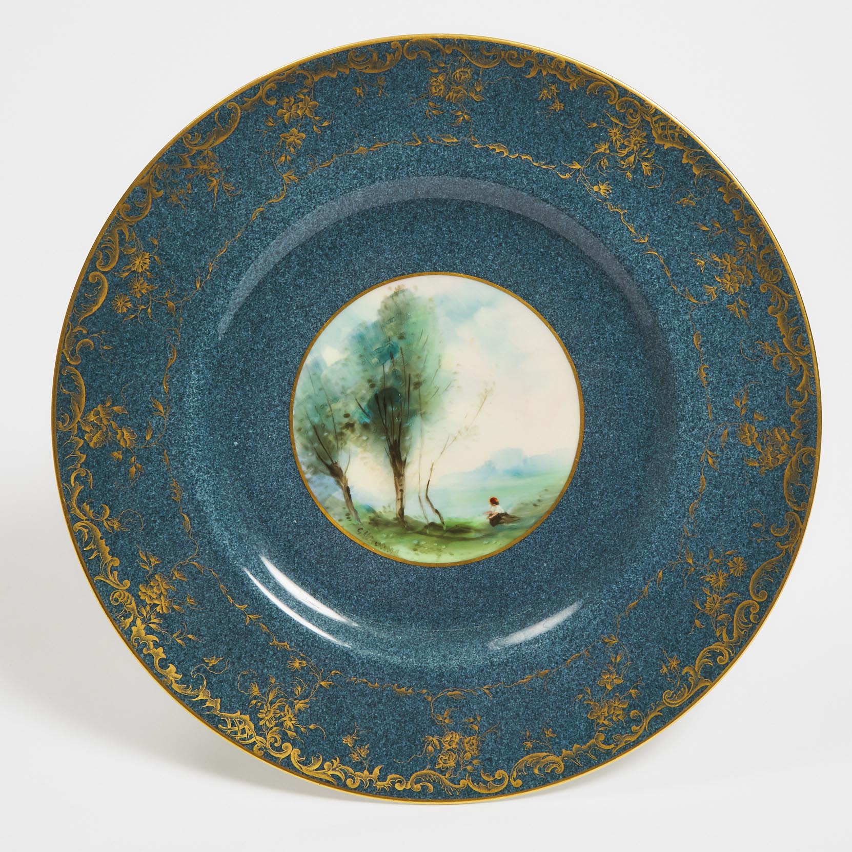 Royal Worcester Powder Blue and Gilt