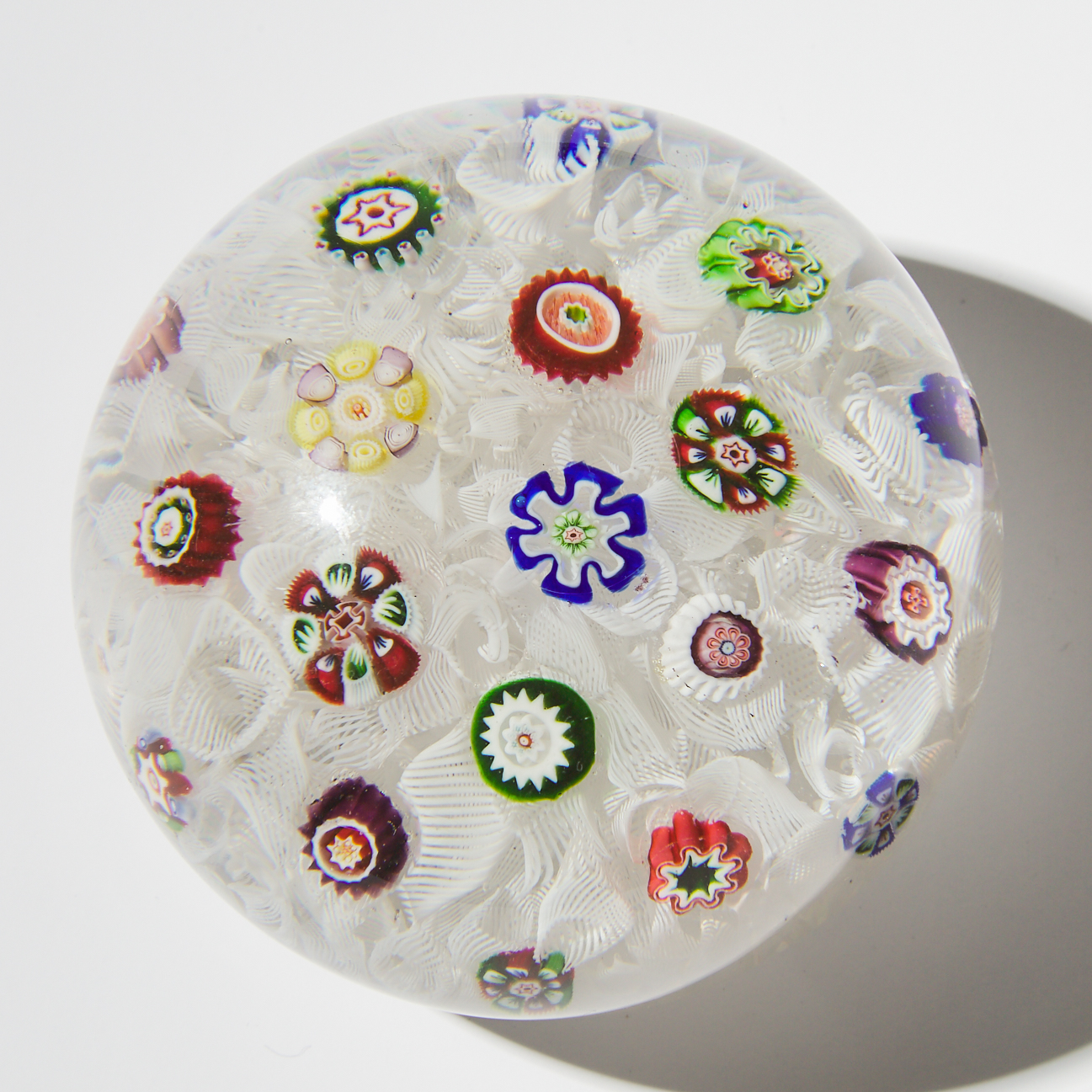 Spaced Millefiori Glass Paperweight  3ac15f