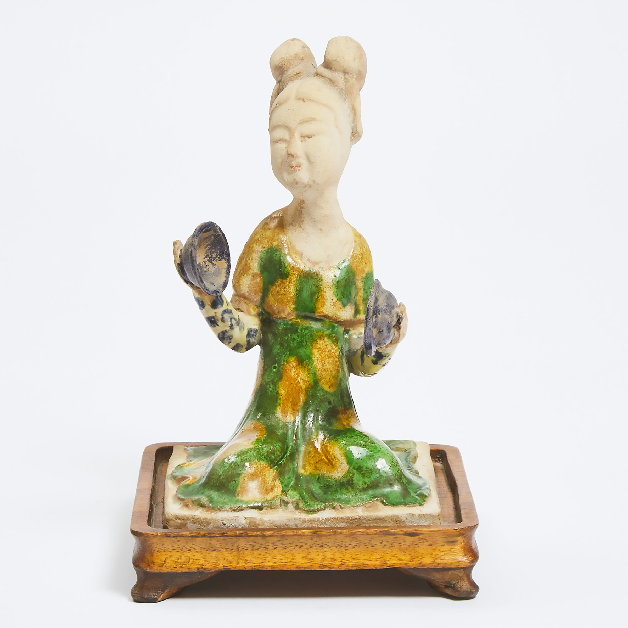 A Sancai-Glazed Pottery Figure