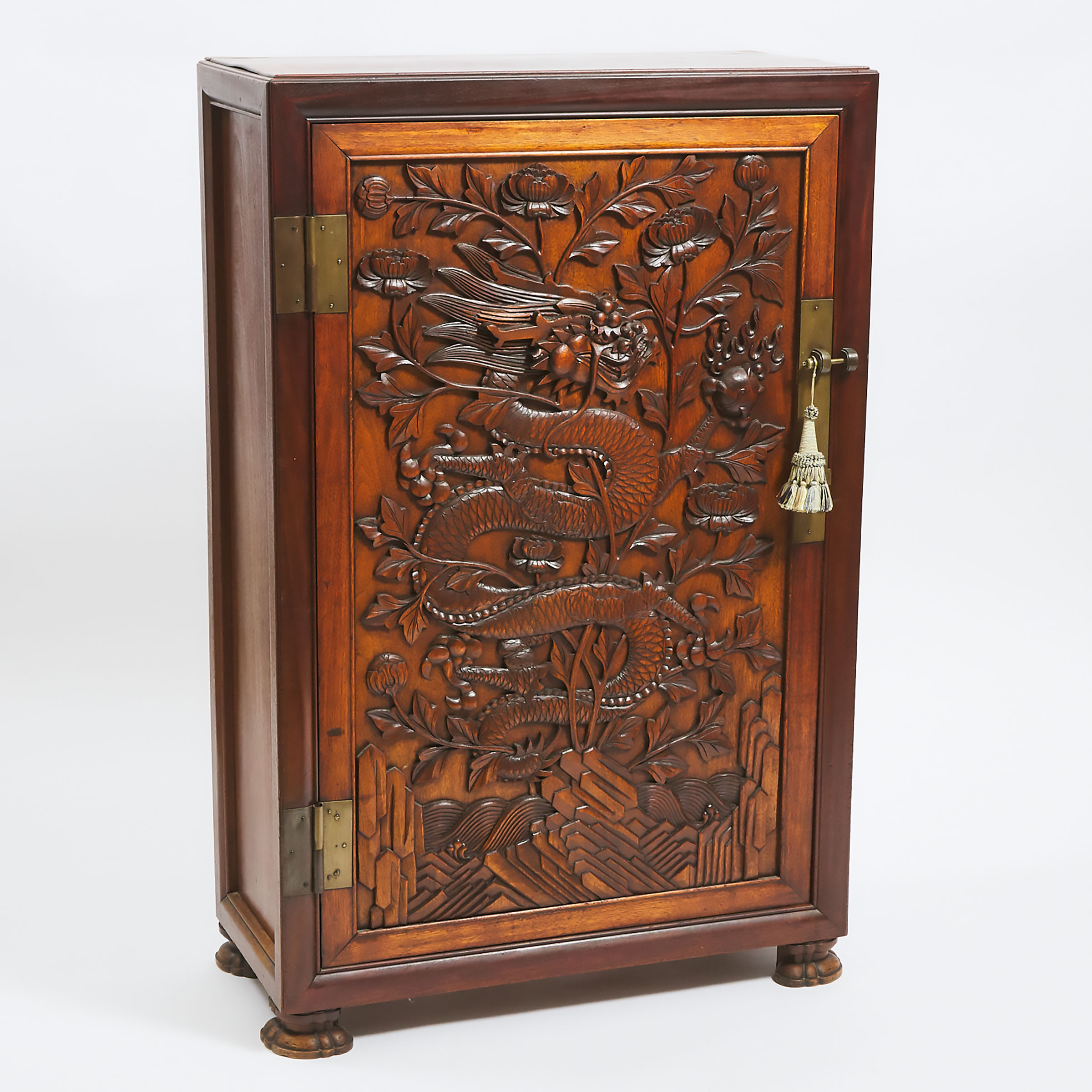 A Chinese Carved Rosewood 'Dragon'