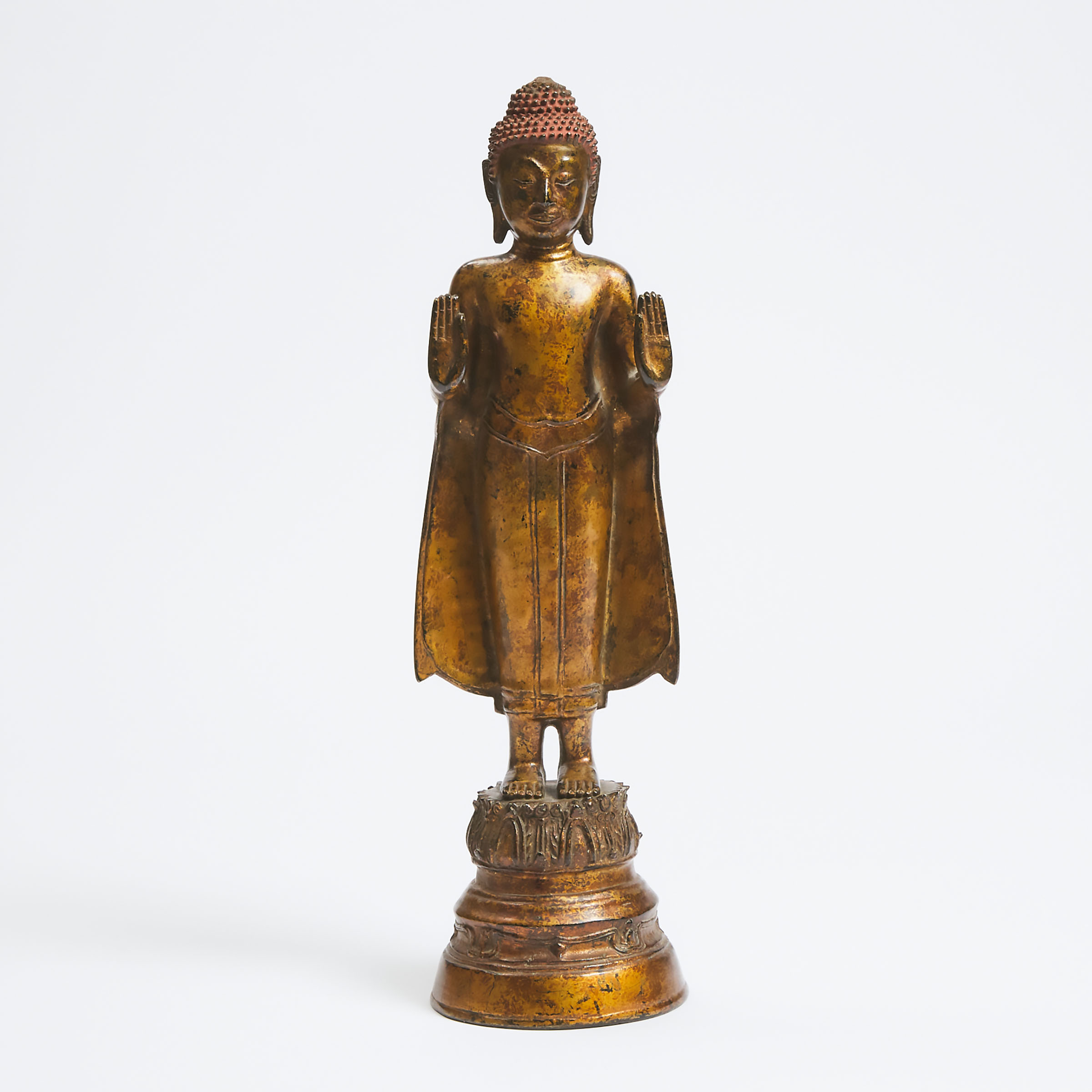 A Burmese Gilt Bronze Figure of