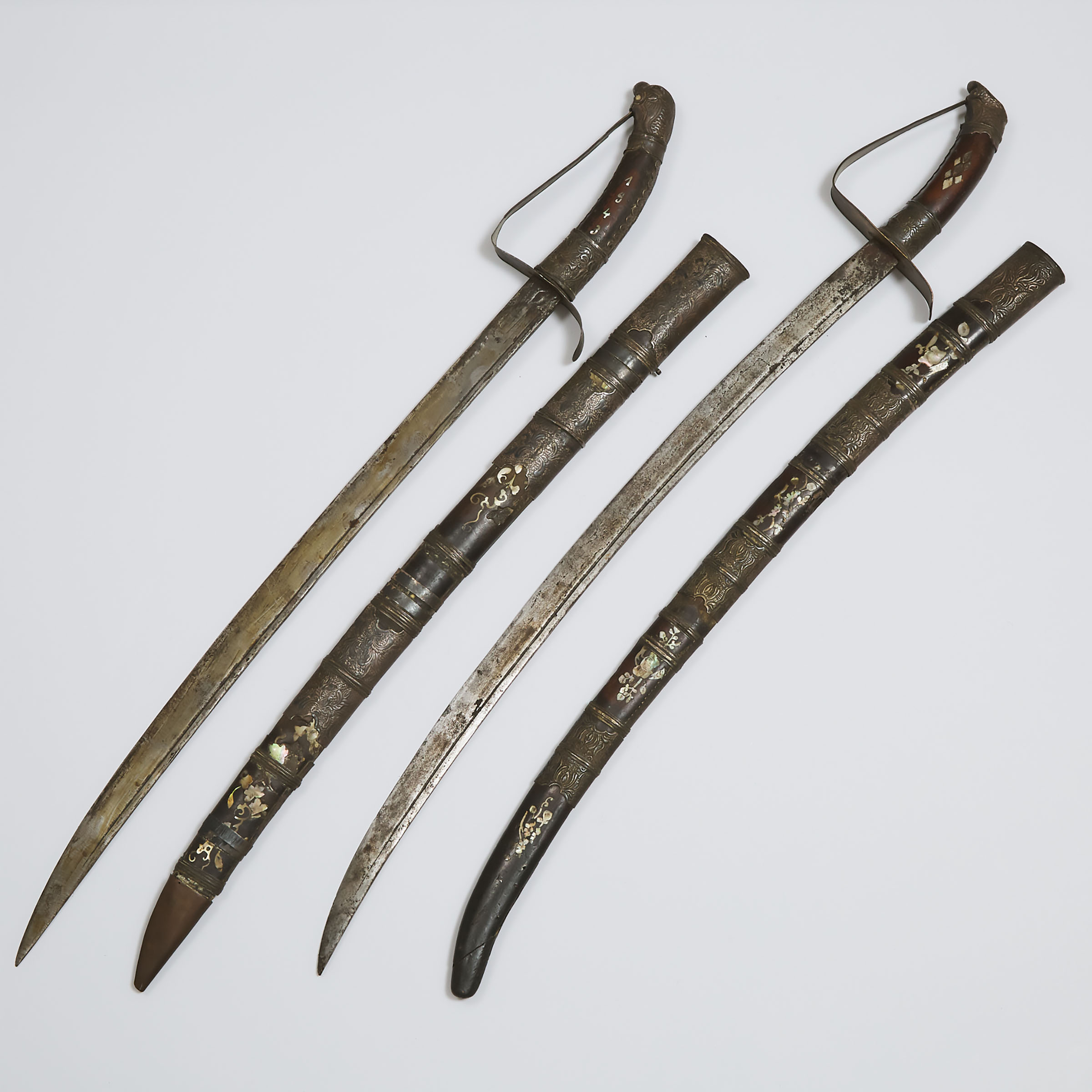 Two Silver-Mounted Vietnamese Swords