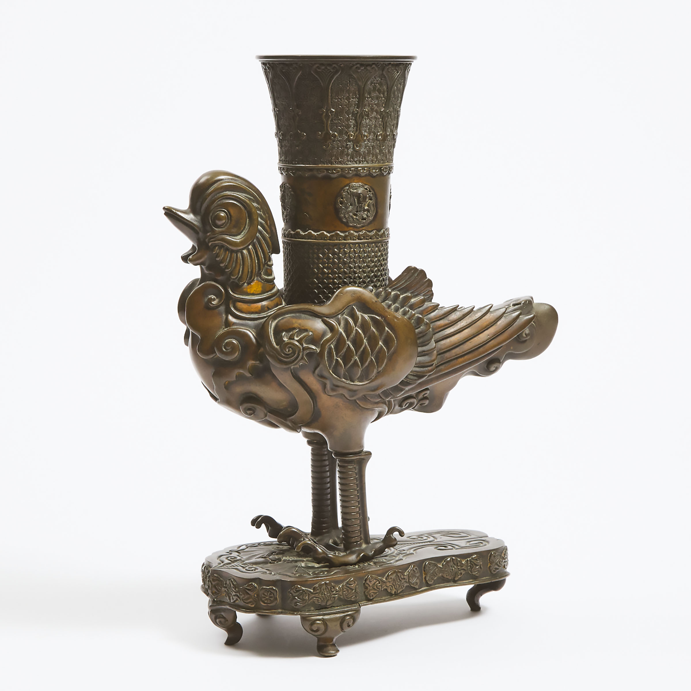 A Japanese Bronze Vase in the Form