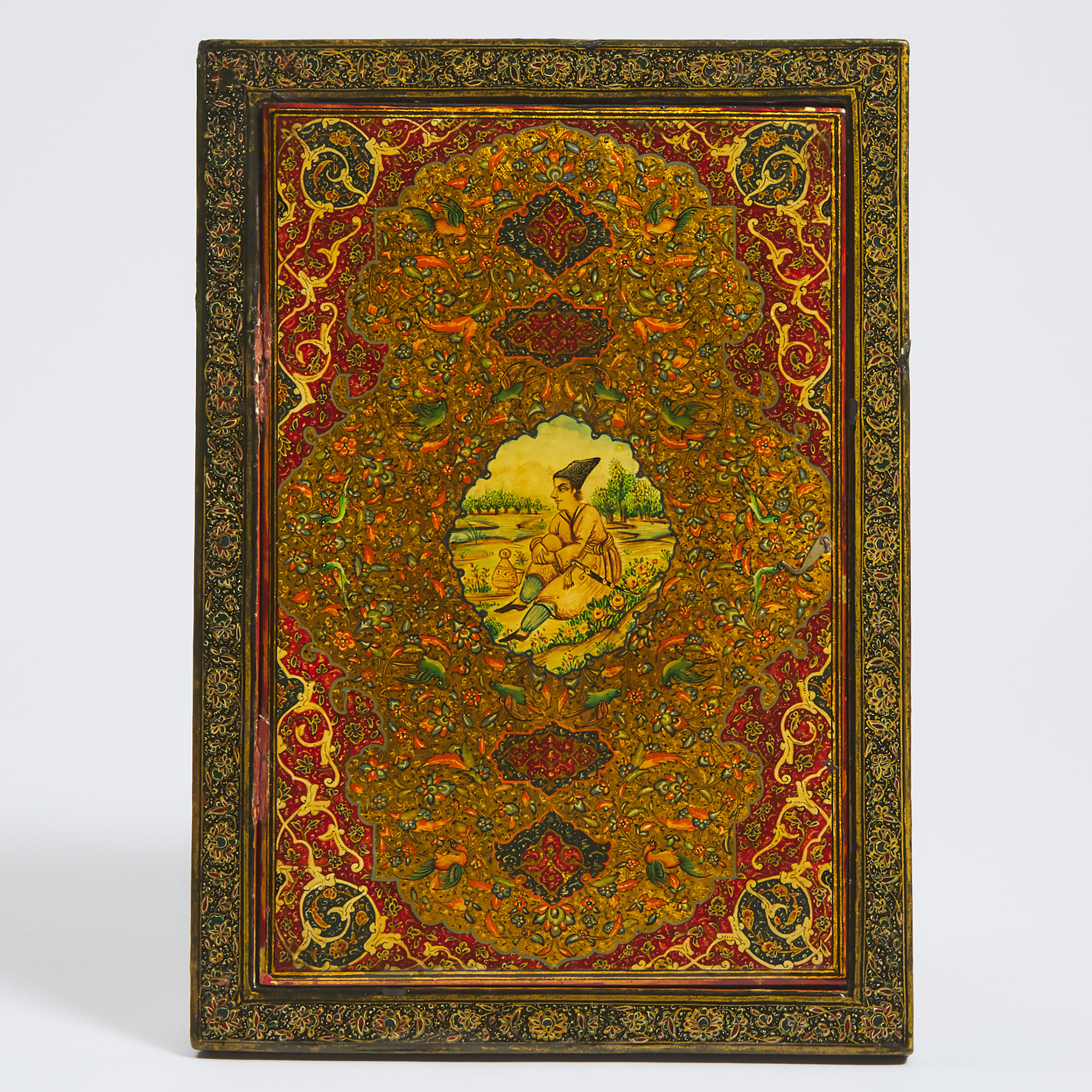 A Qajar Polychromed Lacquer Papier 3ac234