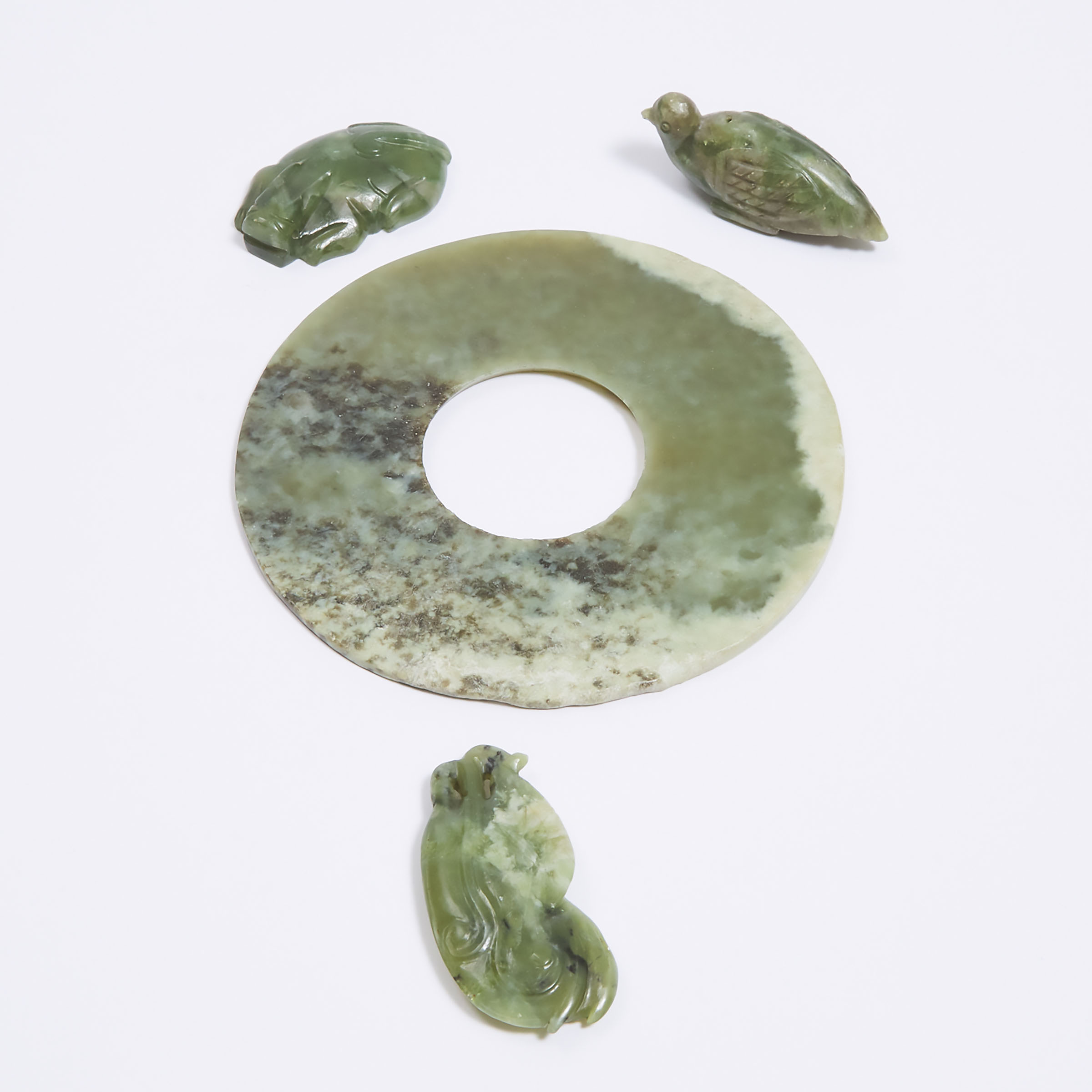 A Green Hardstone Bi Disc, Together